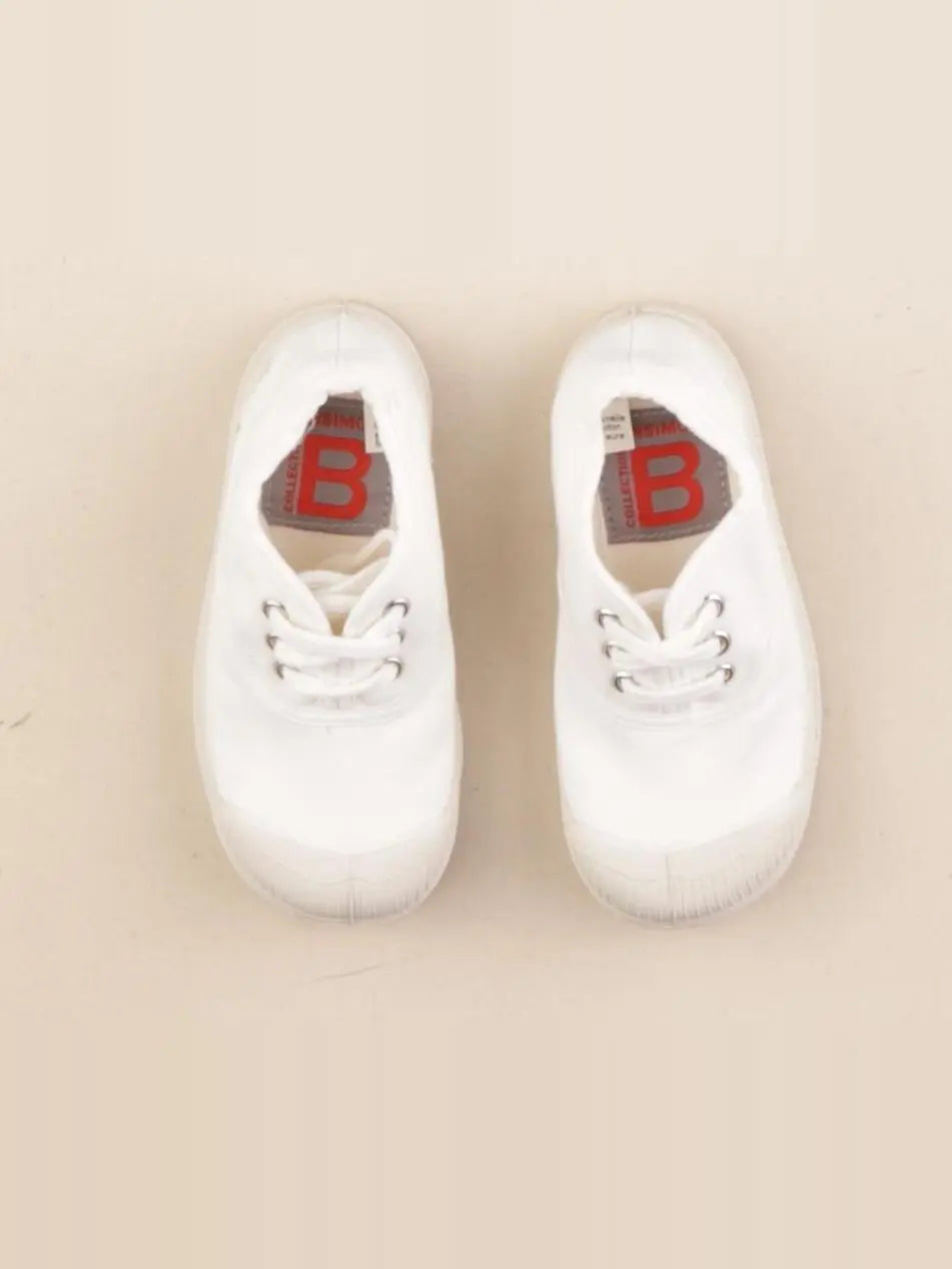 Bensimon - tennis à scratch/ lacets blanc - pointure 23
