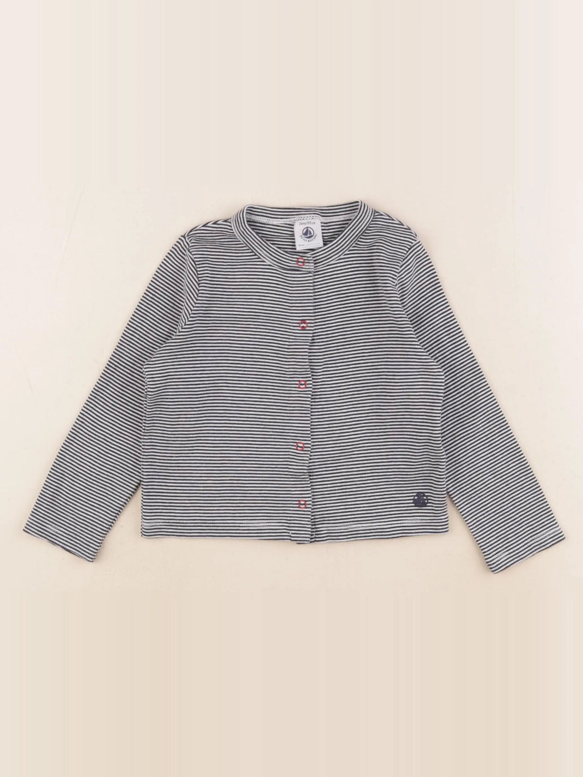 Petit Bateau - tee-shirt bleu, blanc - 3 ans