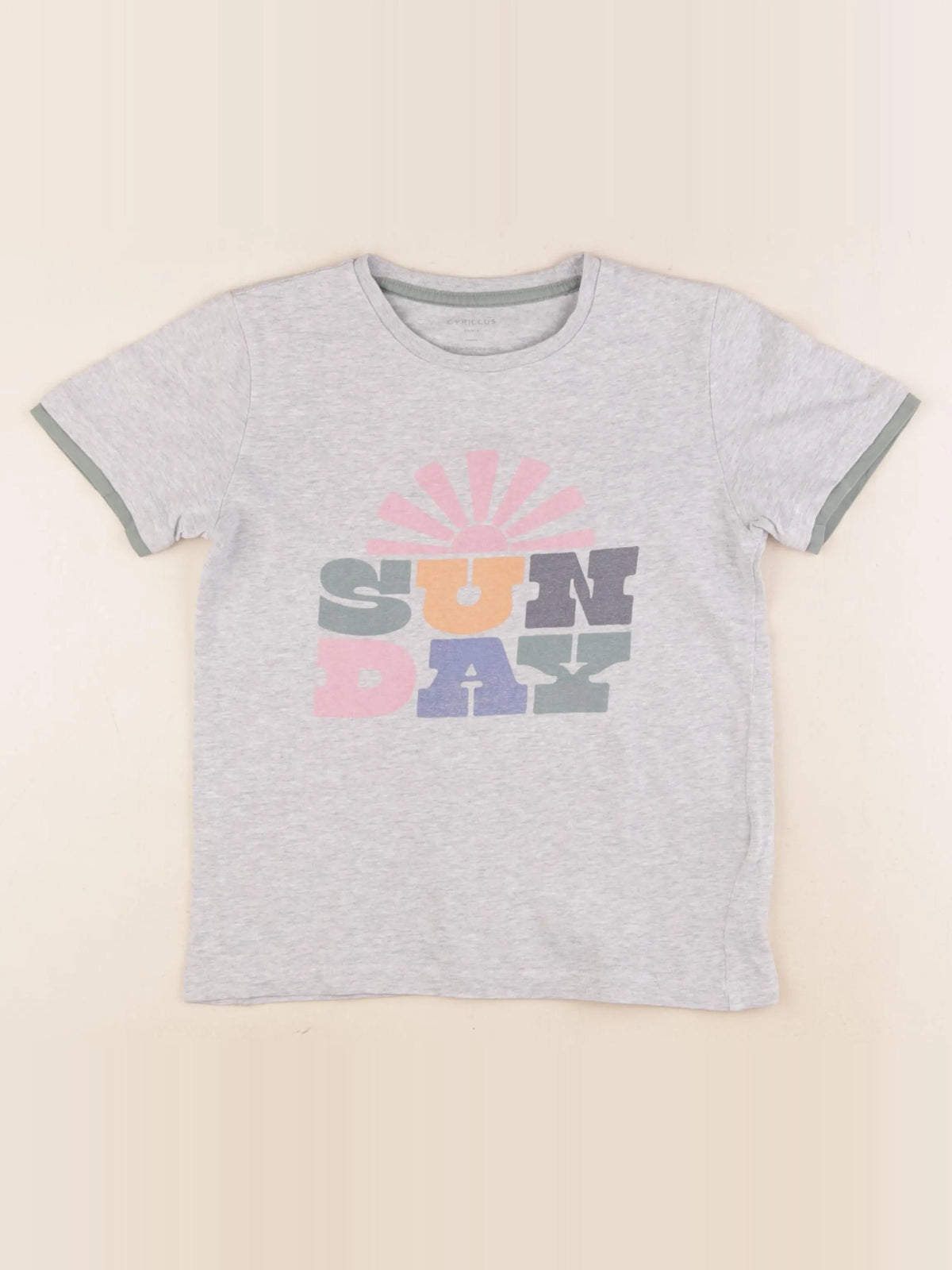 Cyrillus - tee-shirt gris - 8 ans