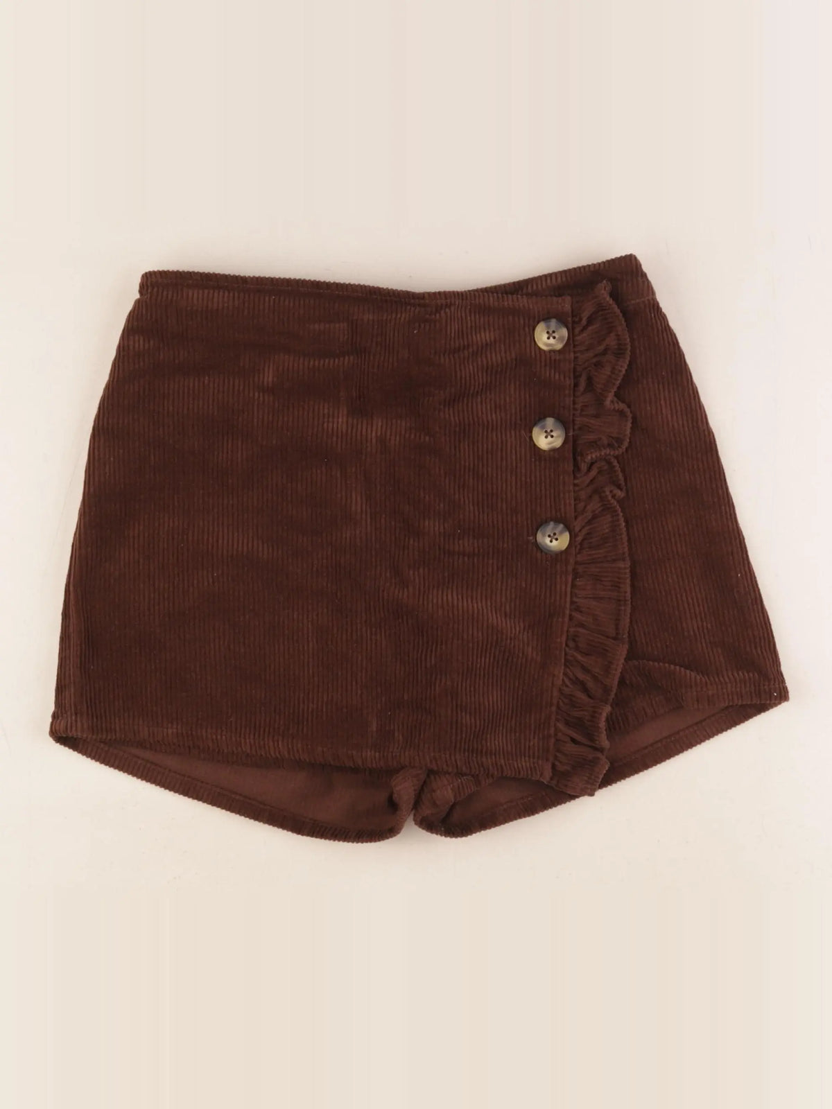 Vertbaudet - jupe short marron - 10 ans