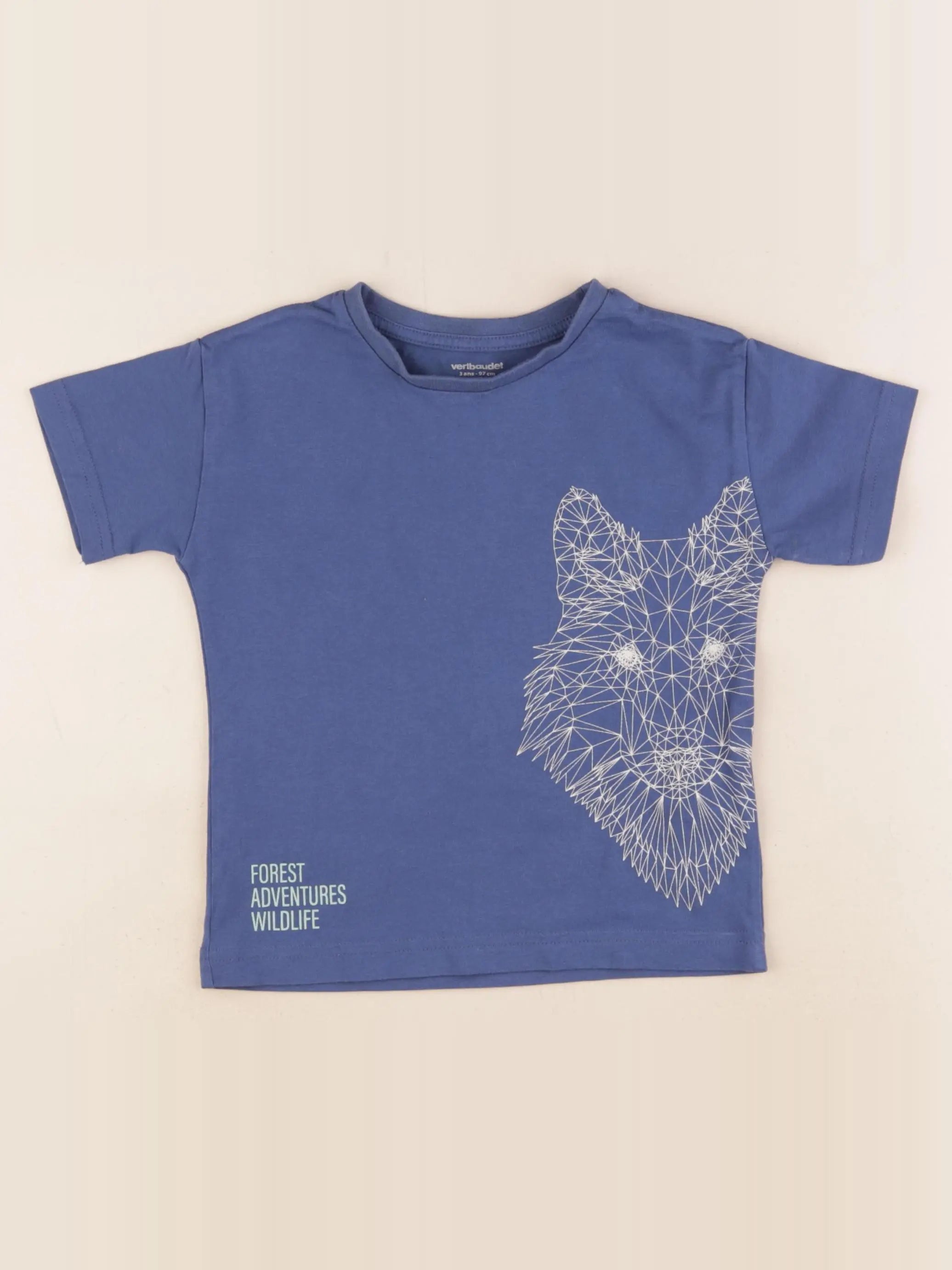 Vertbaudet - tee-shirt bleu - 6 ans