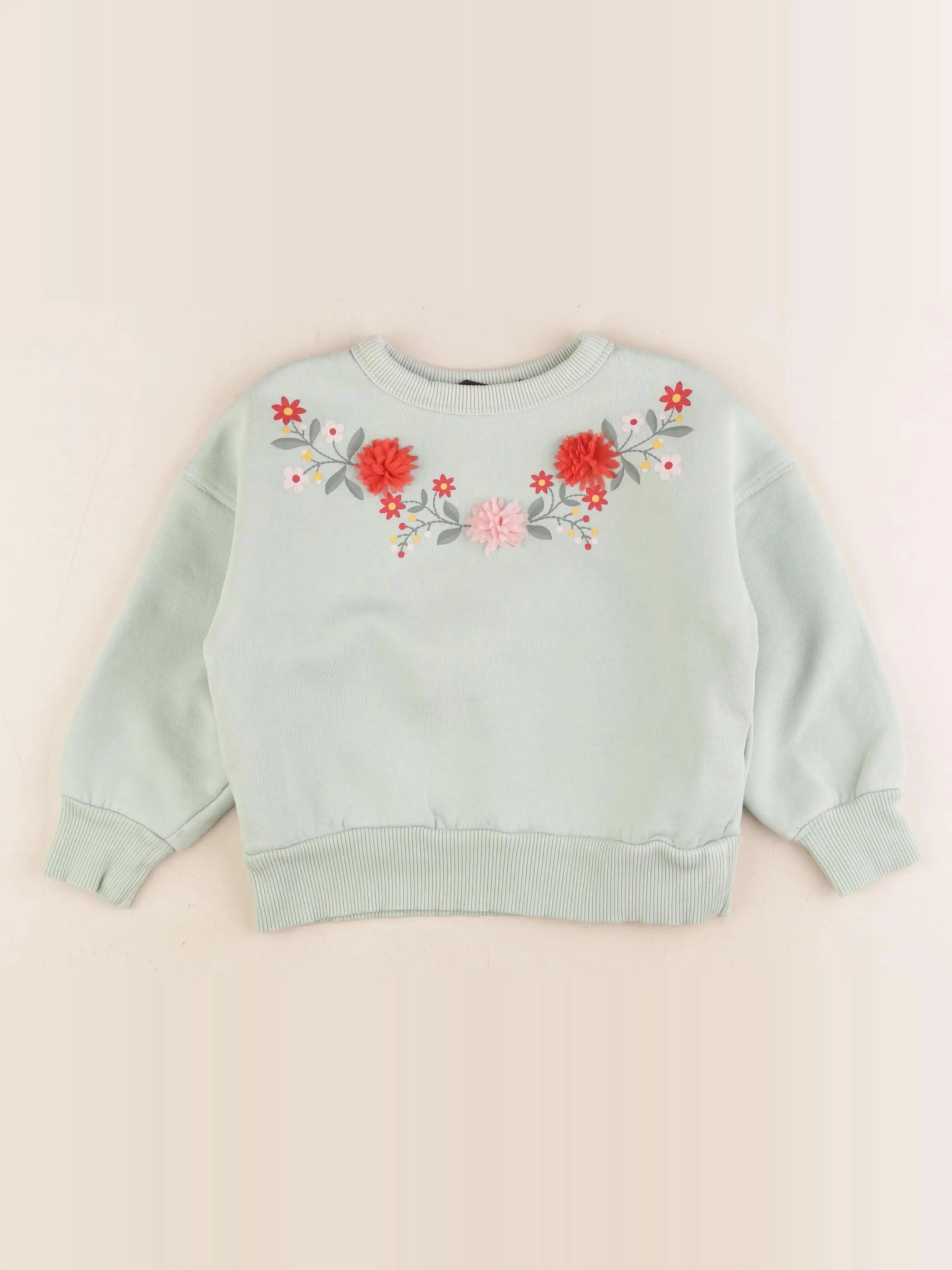 Monoprix - sweat vert - 5 ans