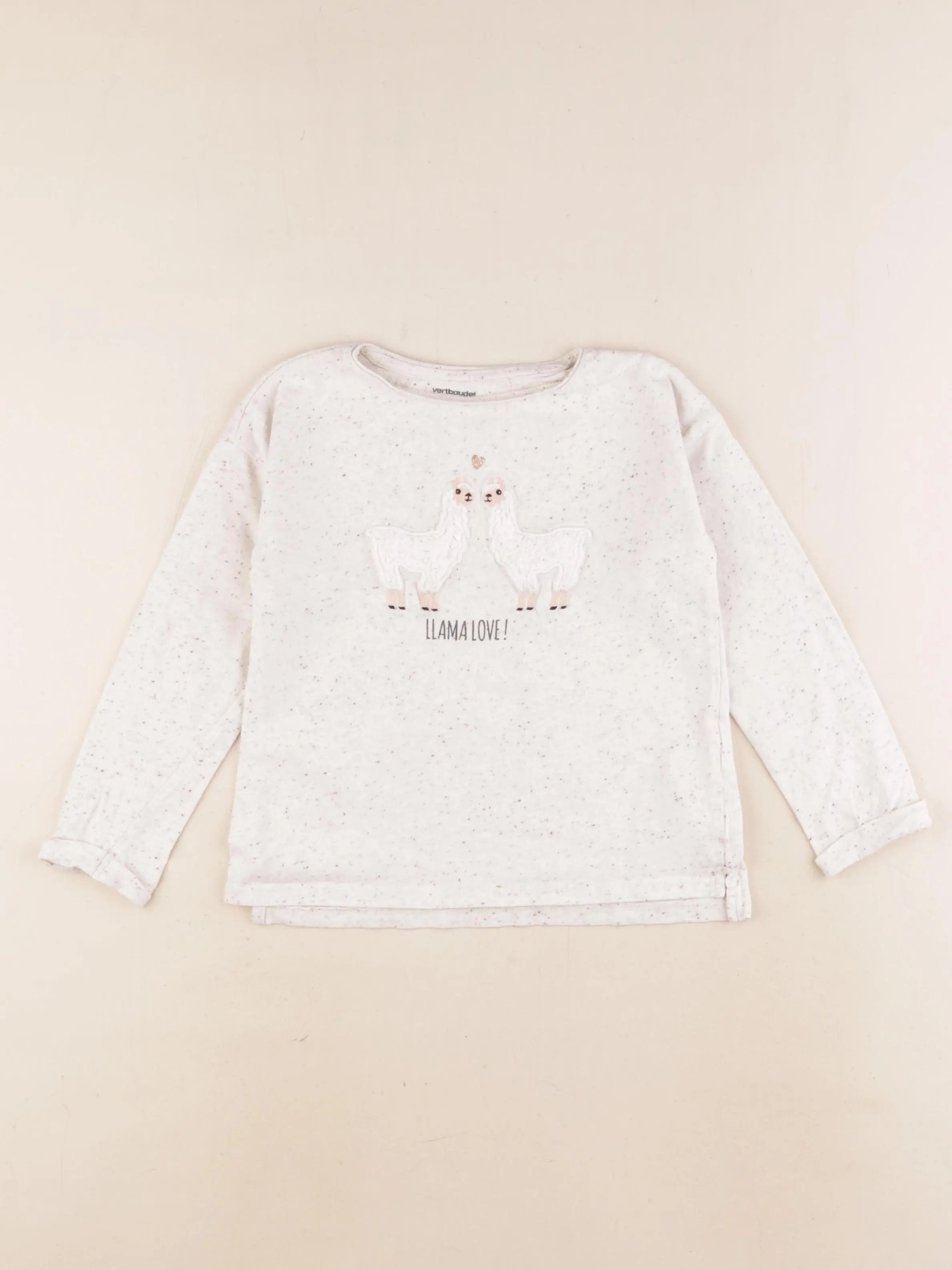 Vertbaudet - tee-shirt beige - 5 ans