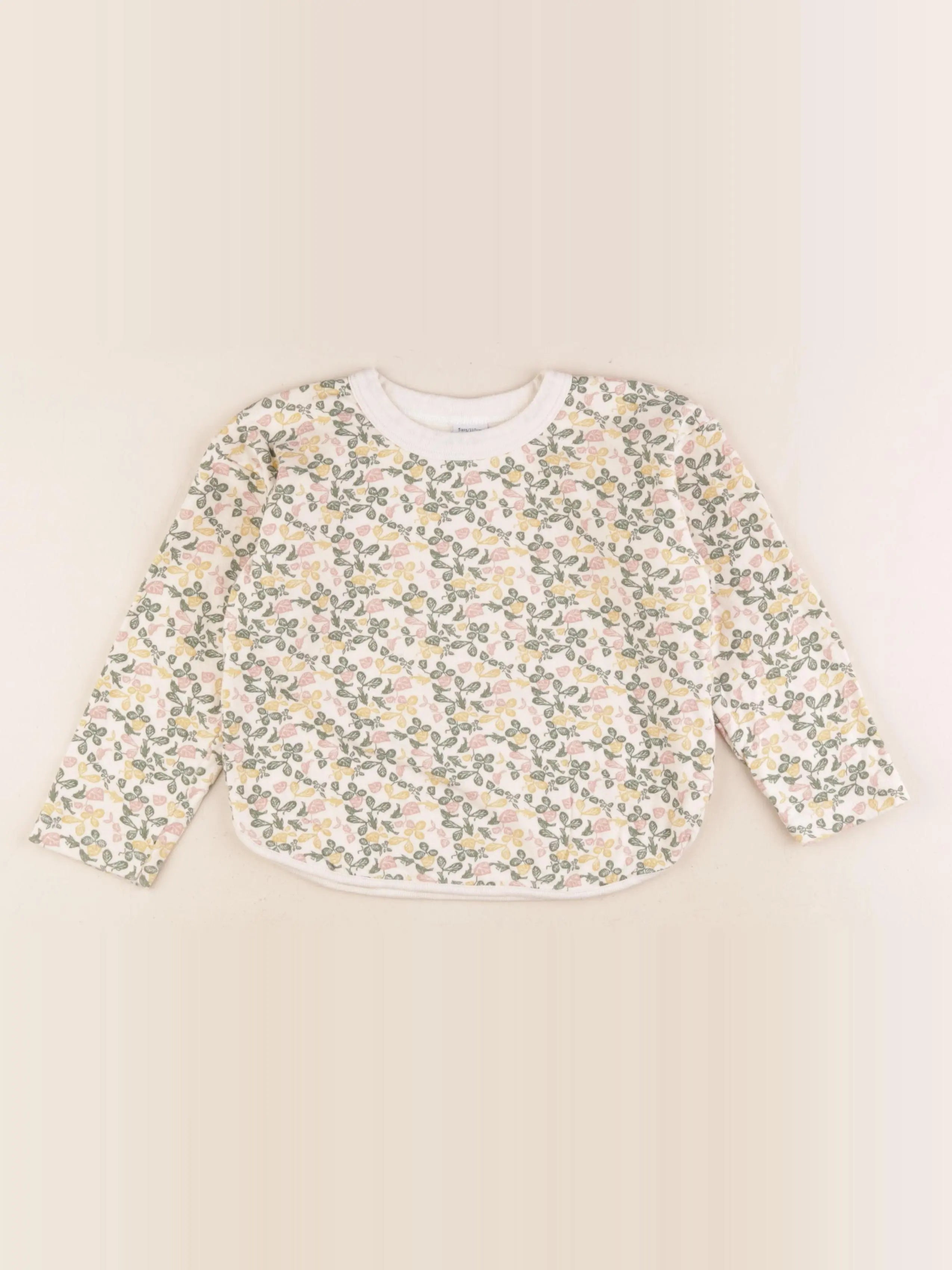 Petit Bateau - sweat beige, vert - 5 ans