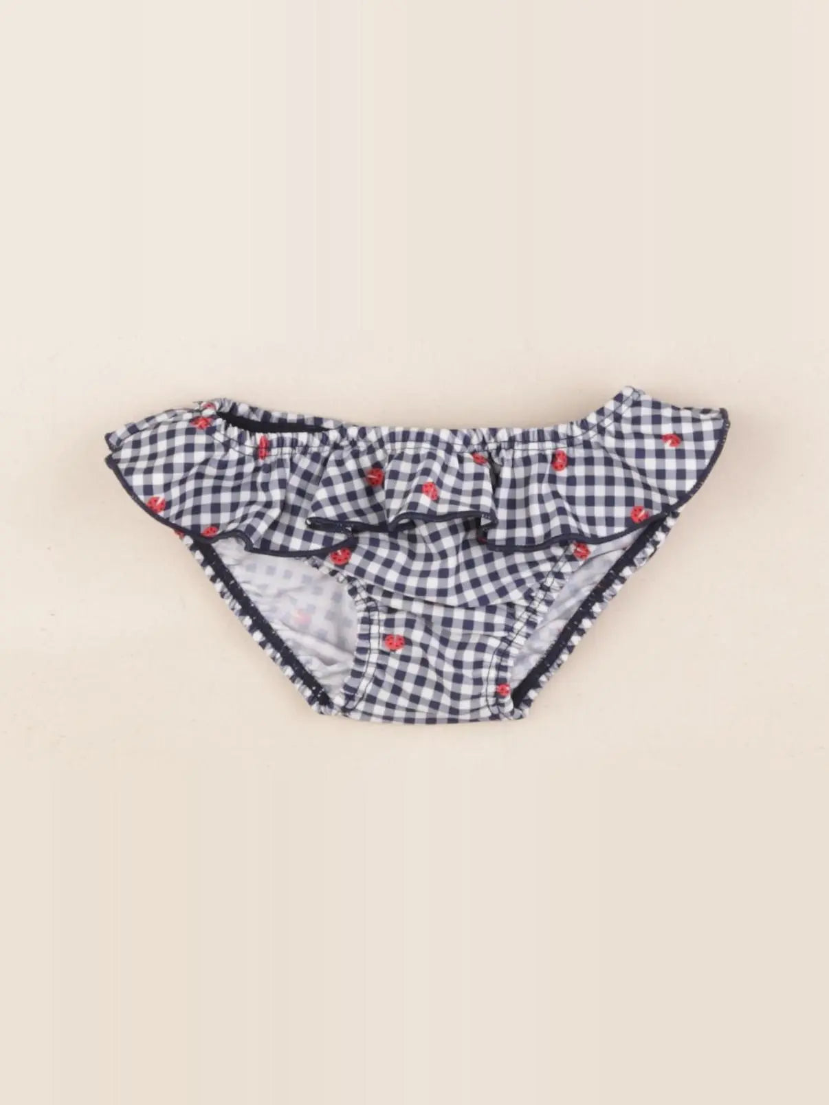 Vertbaudet - maillot de bain blanc, bleu - 9 mois