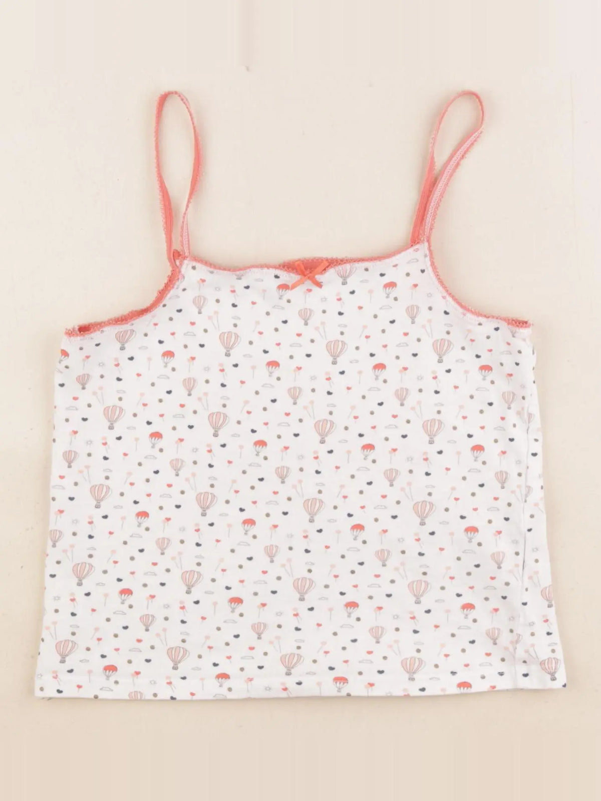 Vertbaudet - maillot de corps blanc, rose - 6 ans