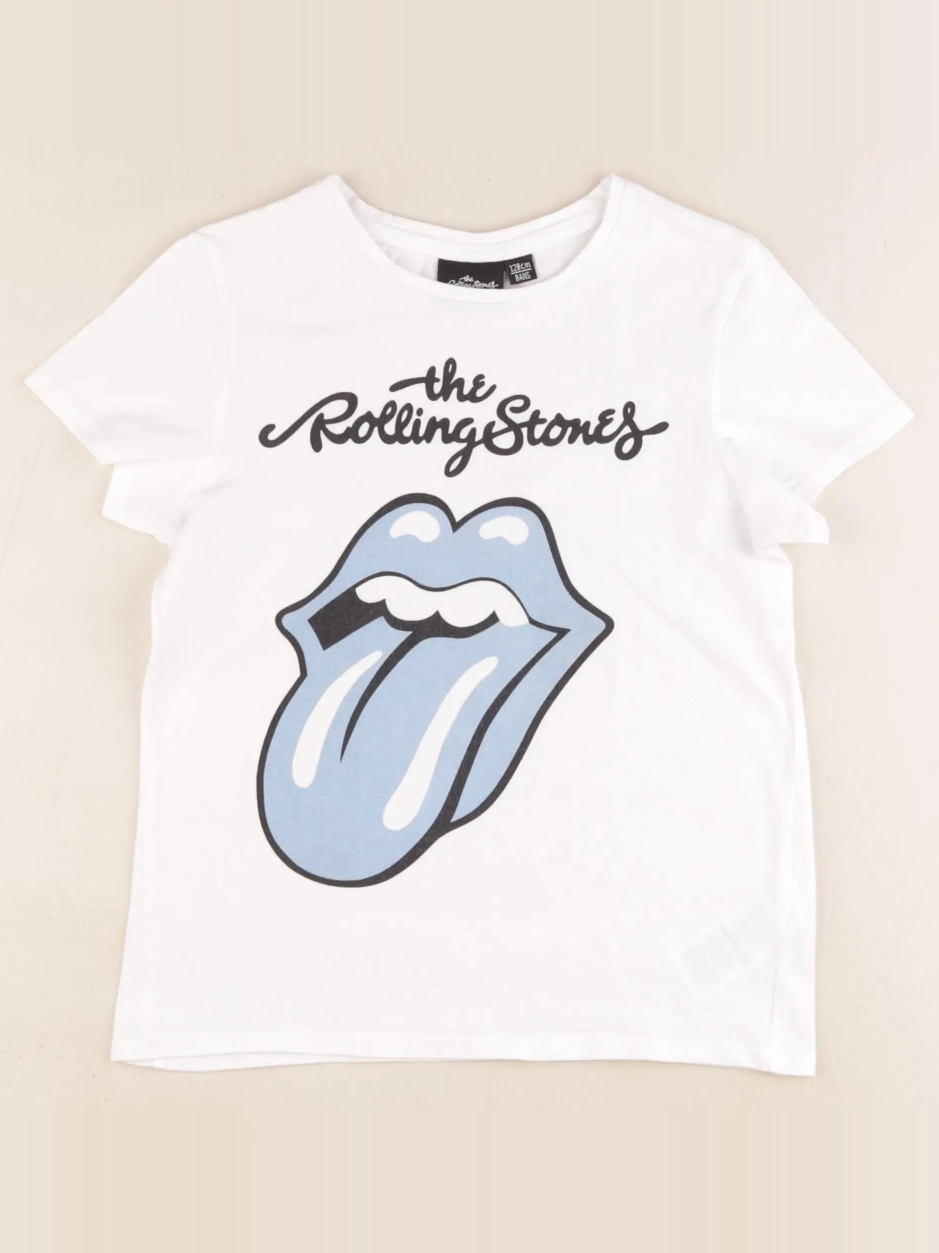 Vertbaudet - tee-shirt blanc, bleu - 8 ans