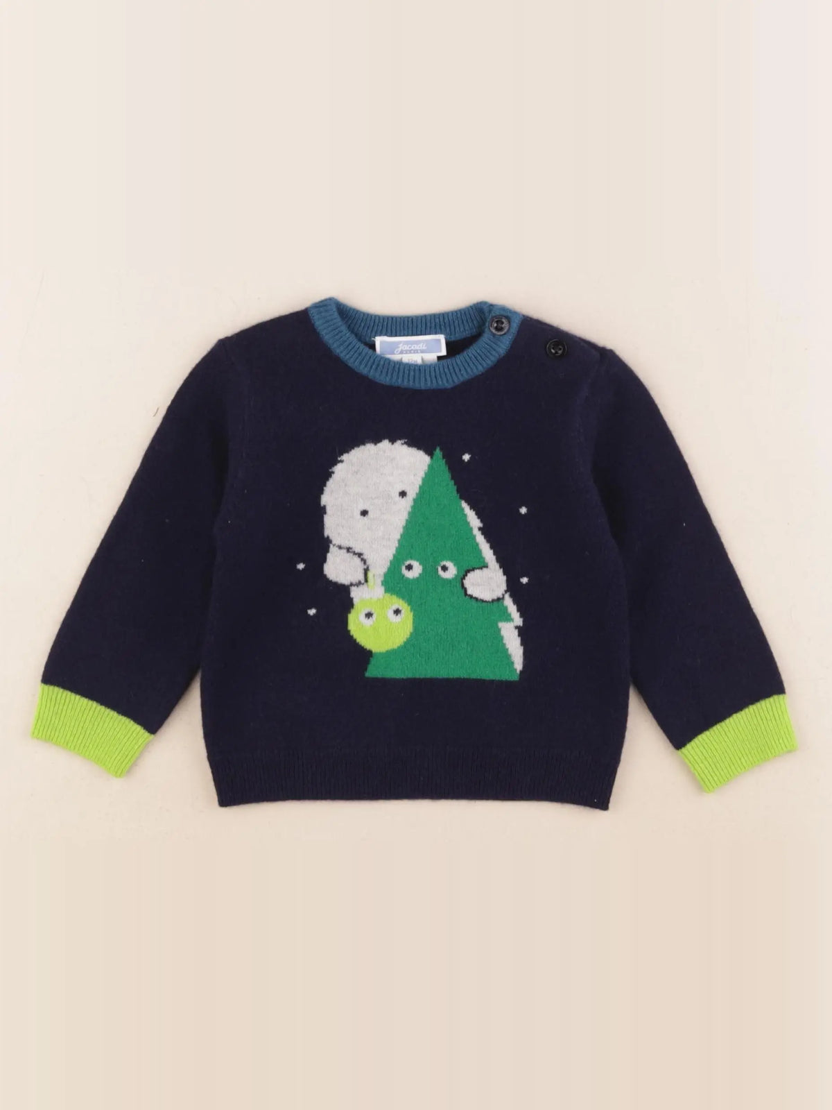 Jacadi - pull bleu - 12 mois