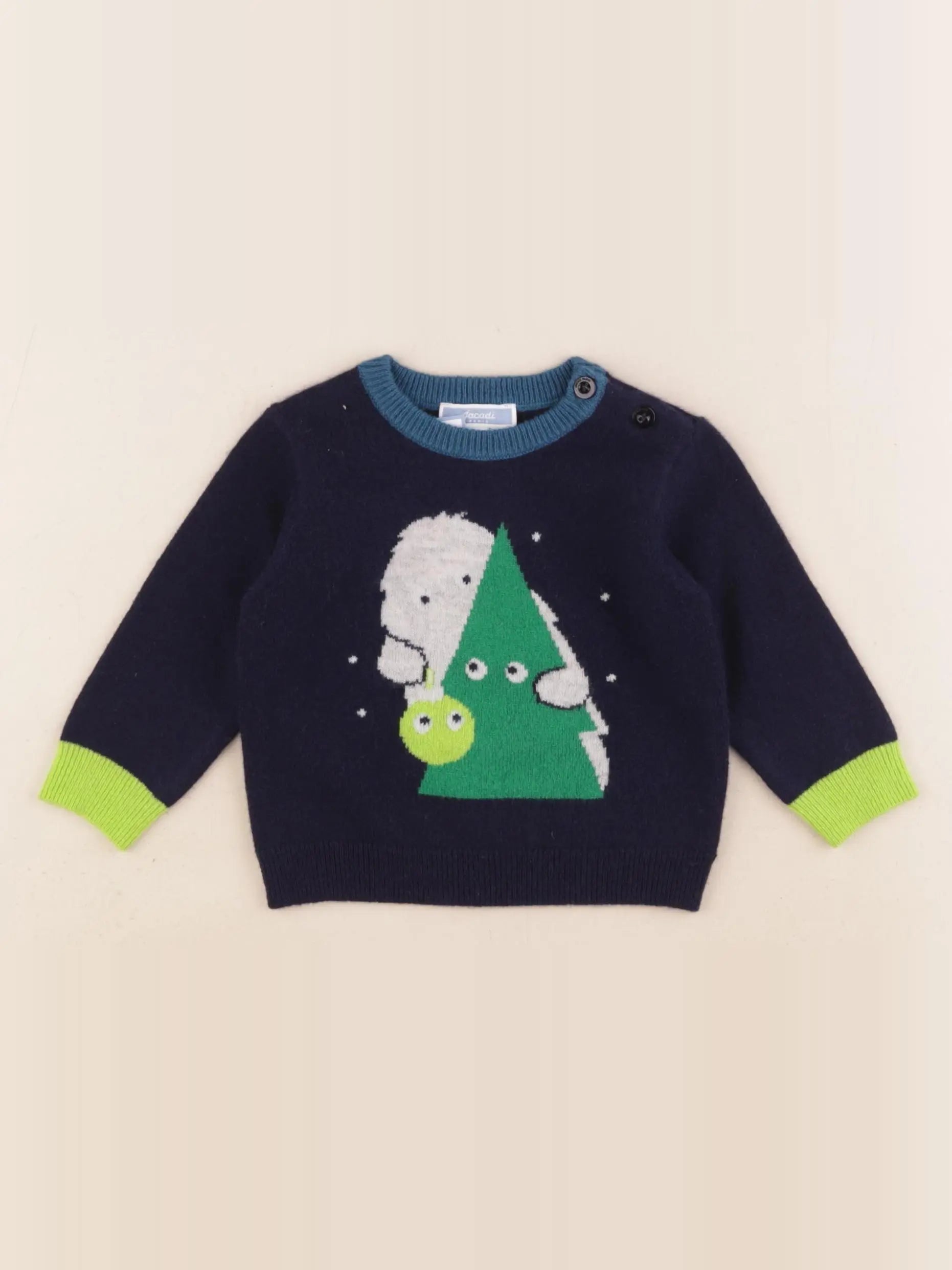 Jacadi - pull bleu - 6 mois