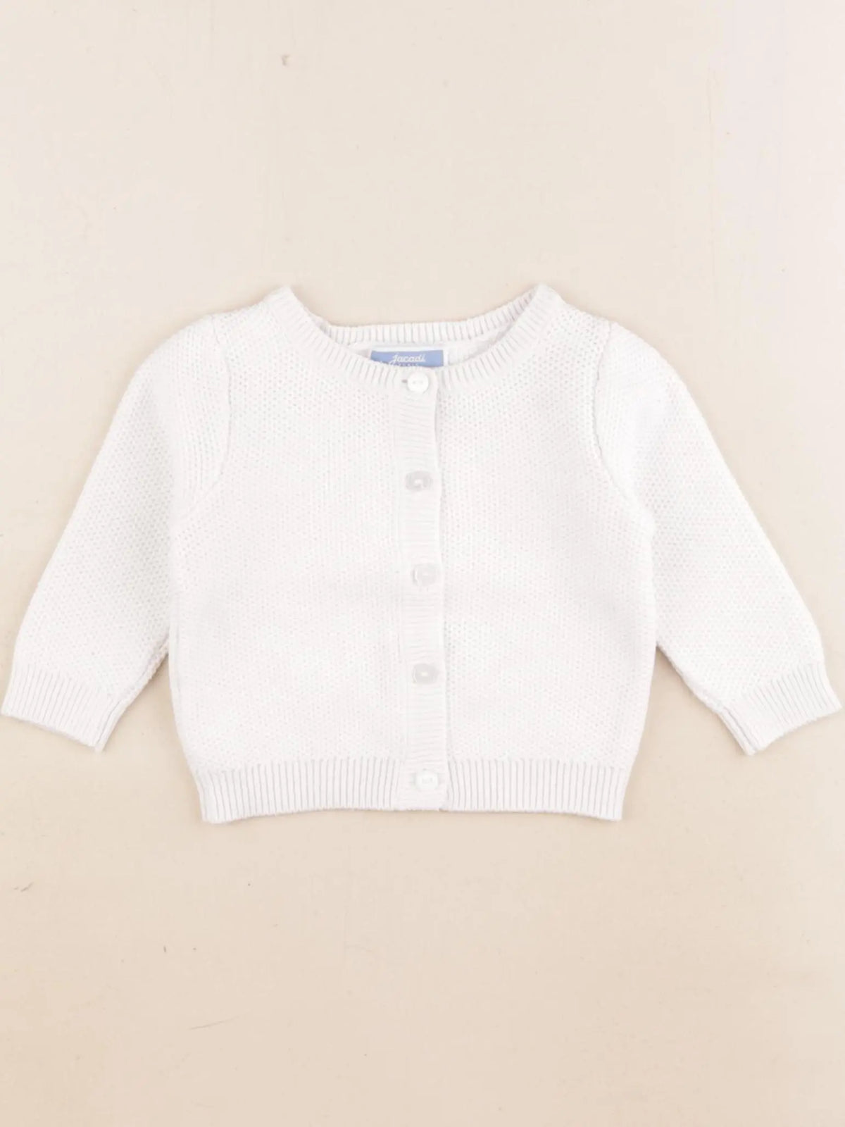 Jacadi - gilet blanc - 6 mois