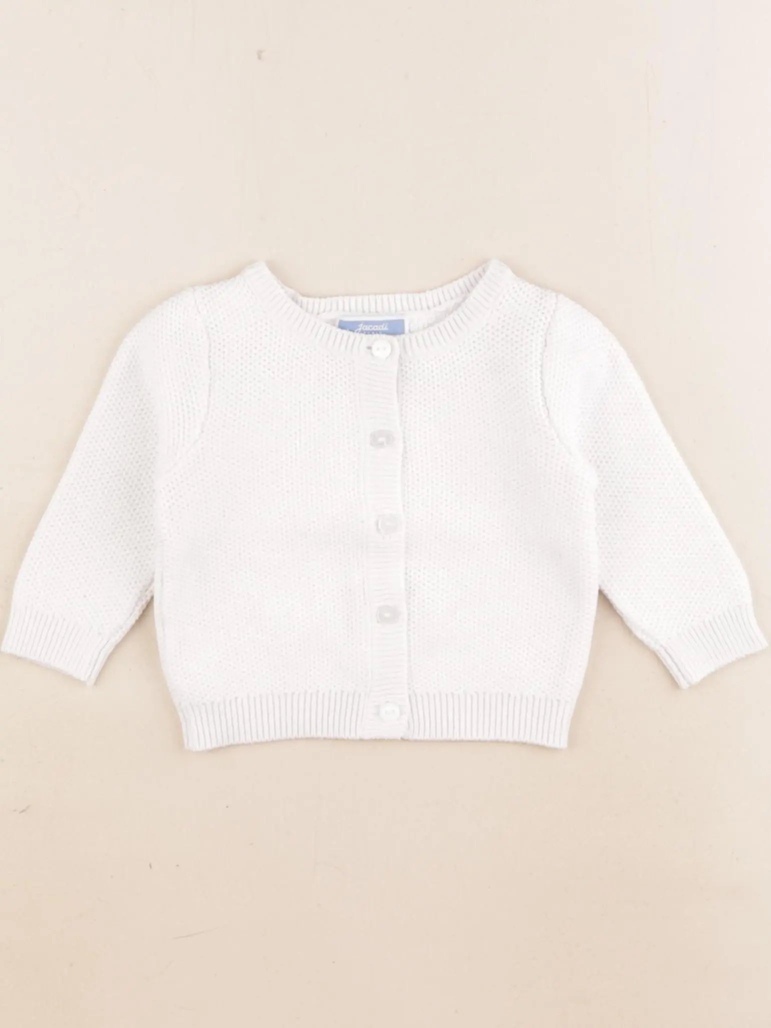 Jacadi - gilet blanc - 6 mois