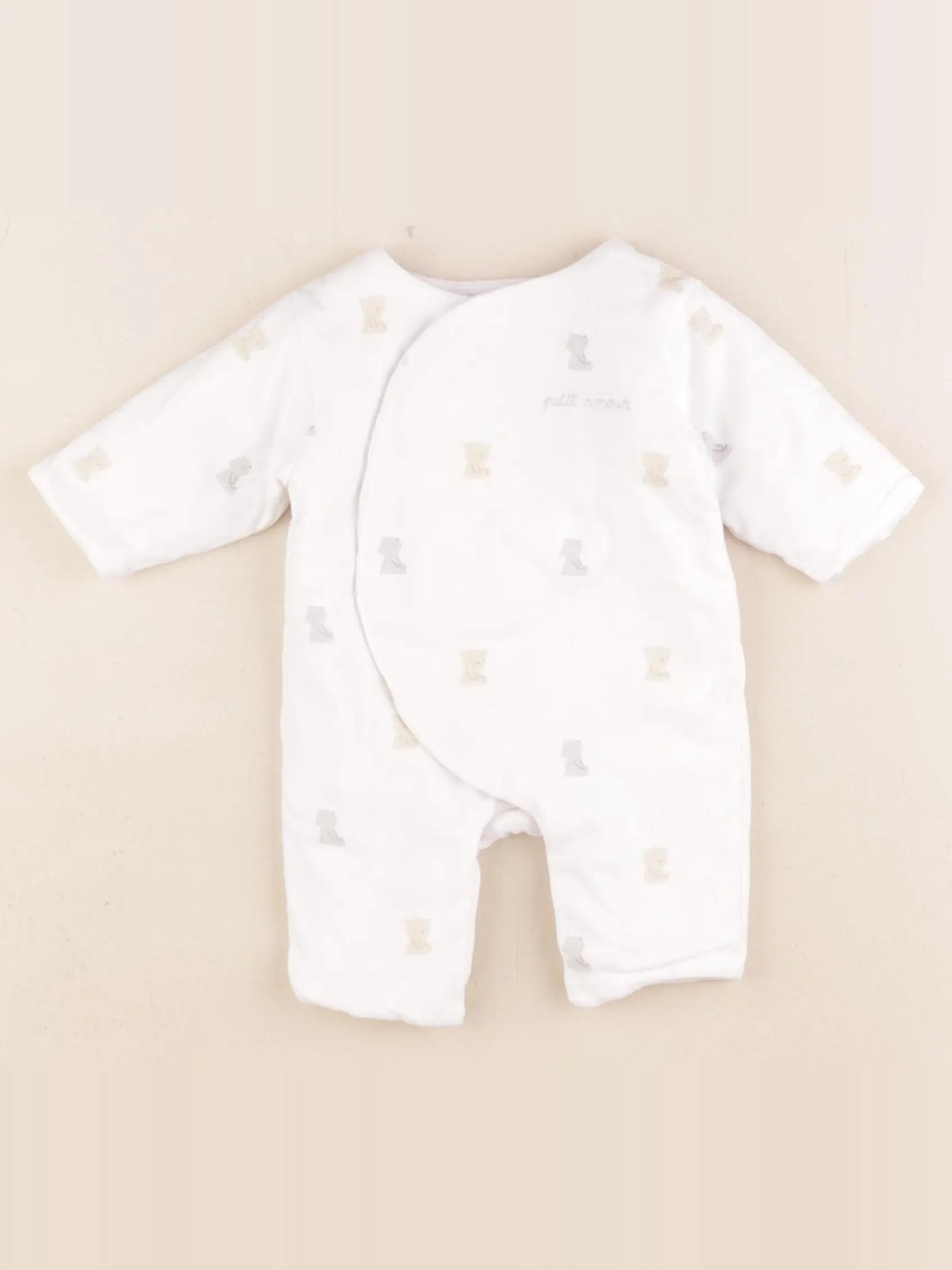 Jacadi - pyjama coton blanc - 0 mois
