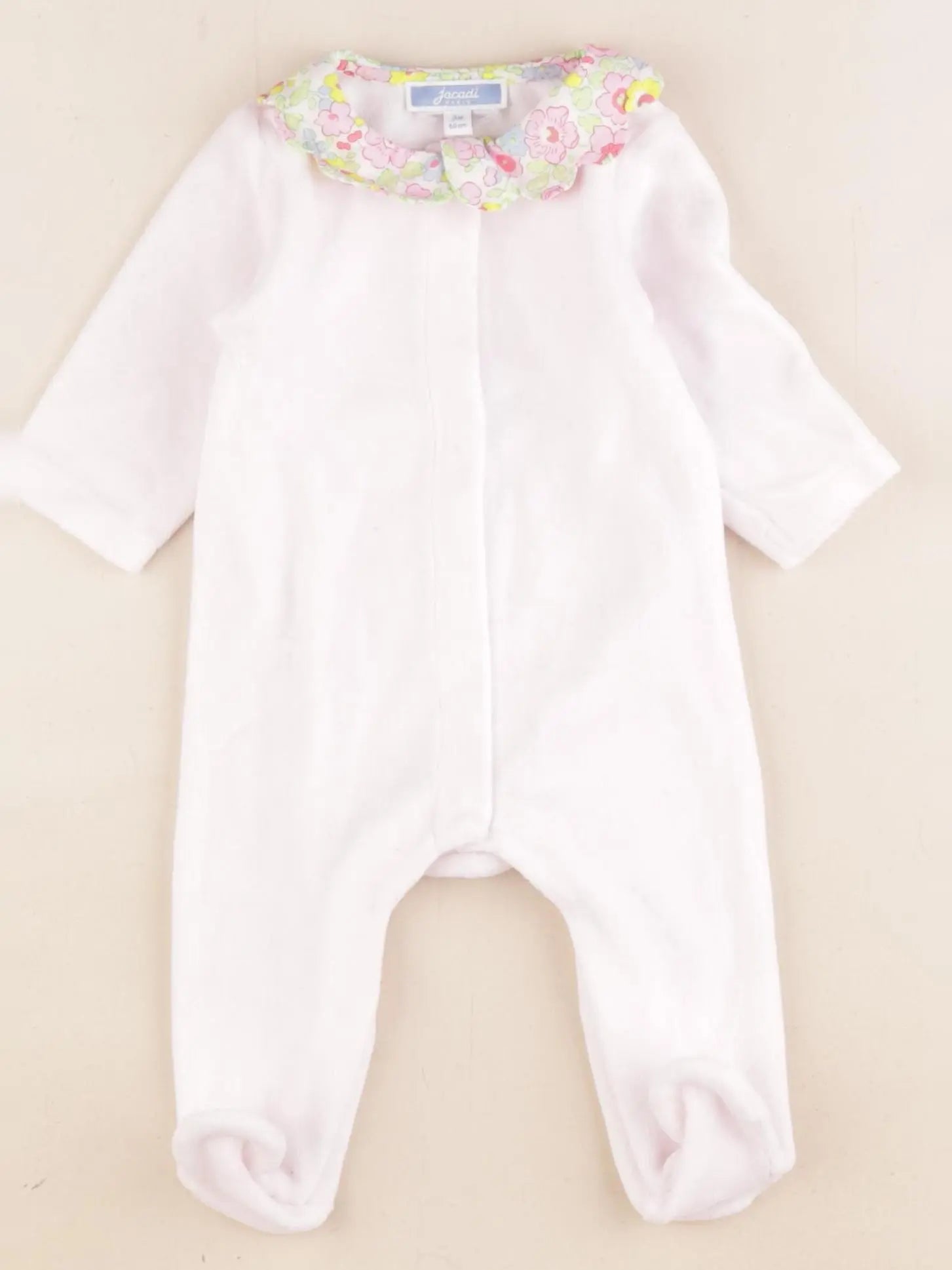 Jacadi - pyjama velours rose - 3 mois