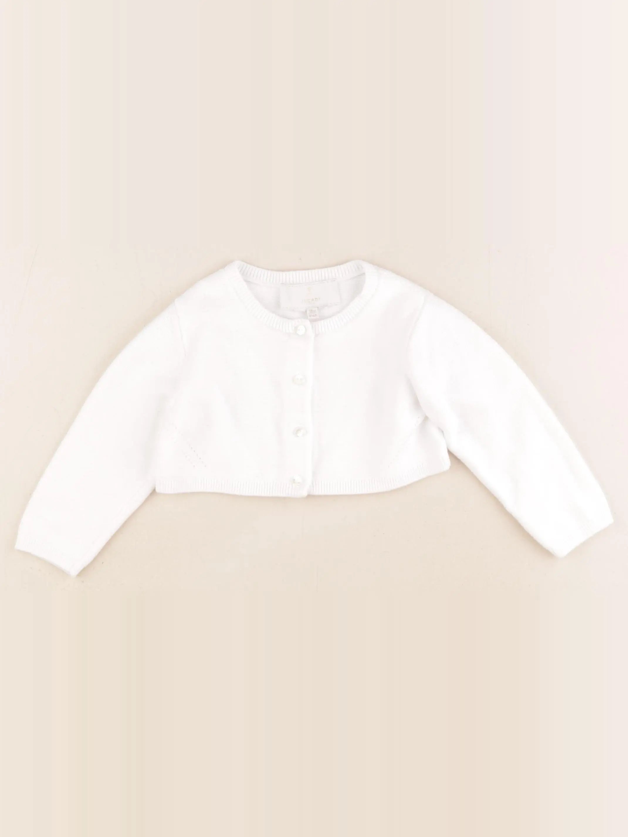 Jacadi - gilet blanc - 18 mois