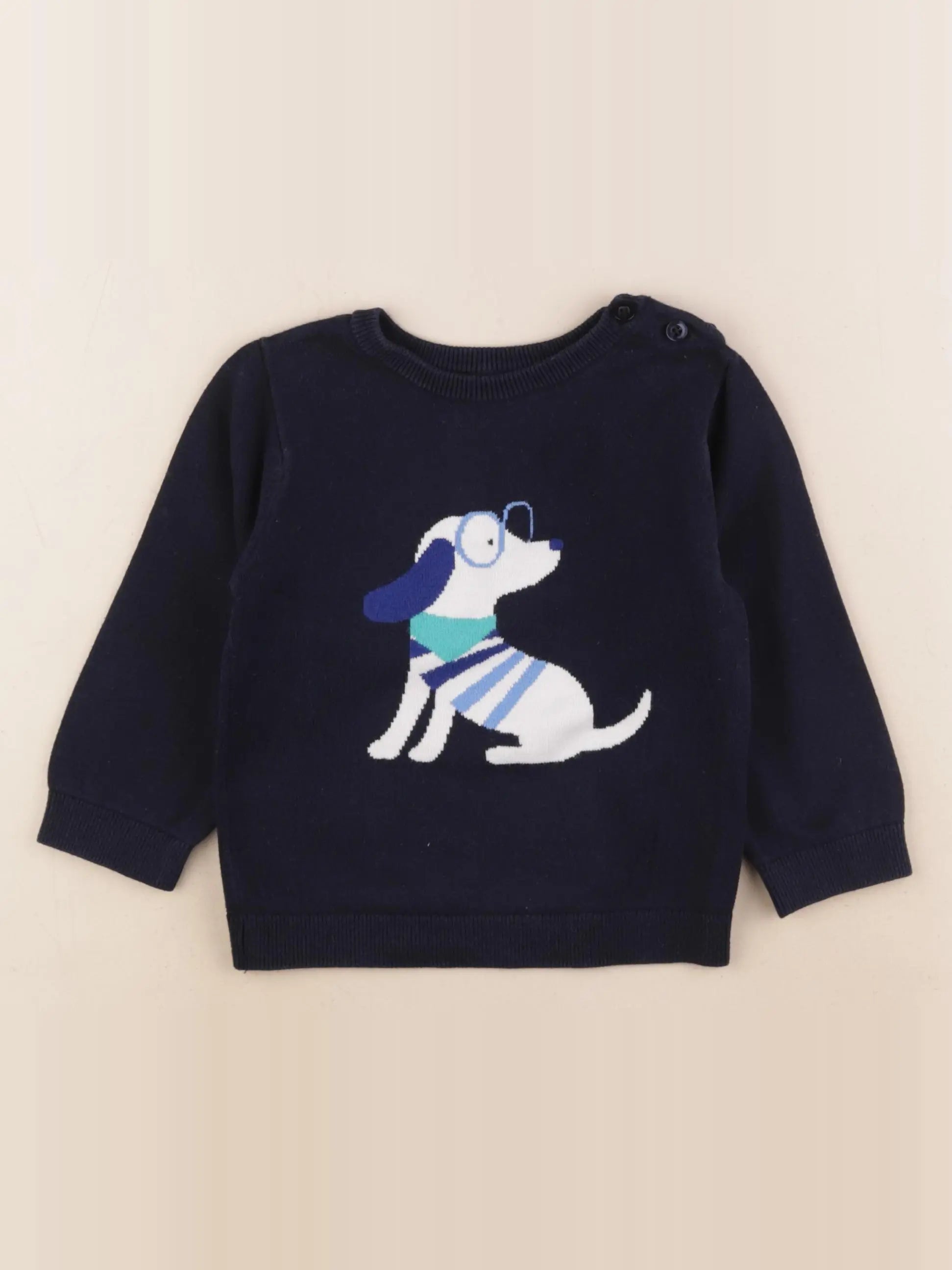 Jacadi - pull bleu - 24 mois