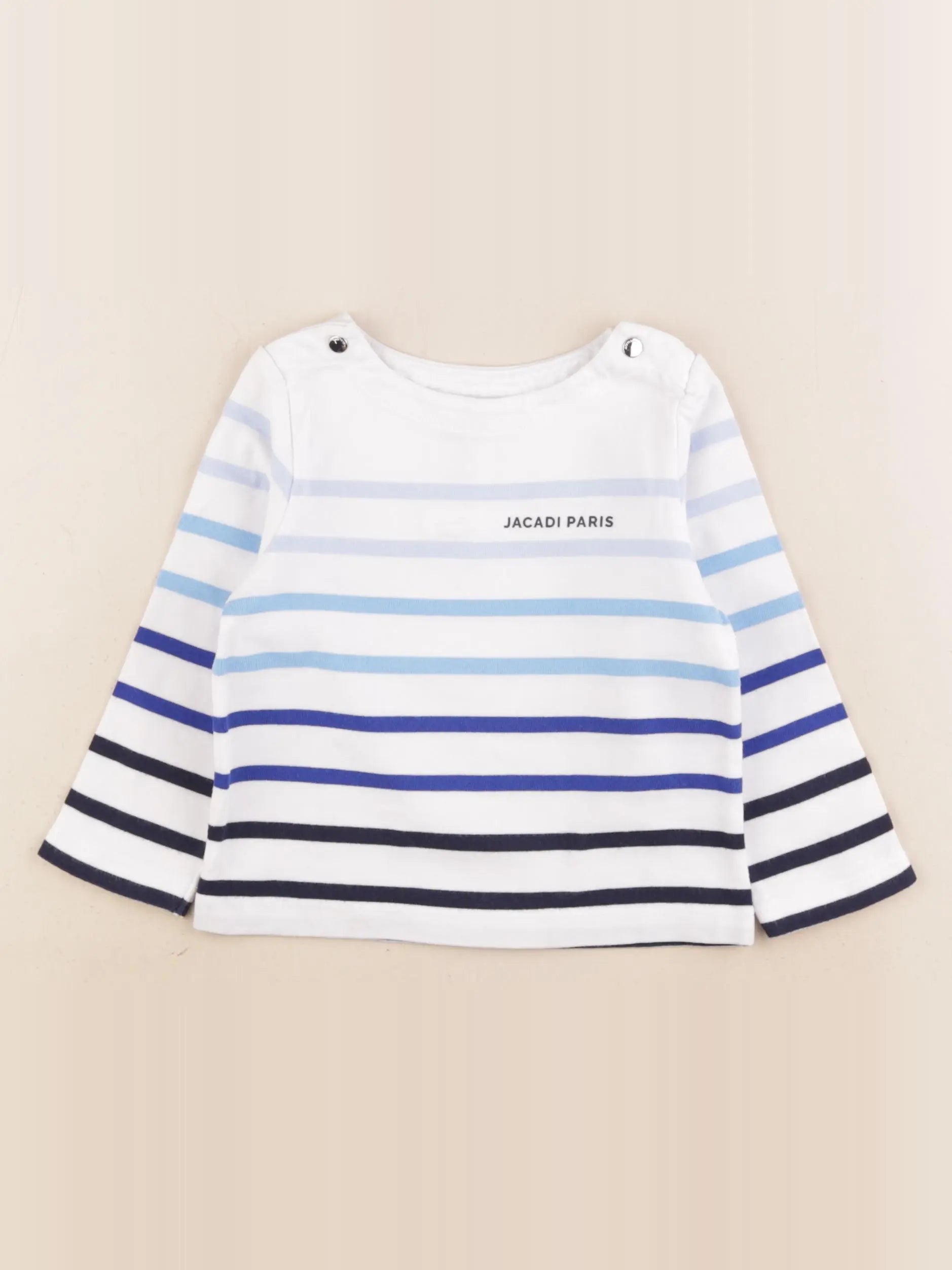 Jacadi - tee-shirt bleu, blanc - 24 mois