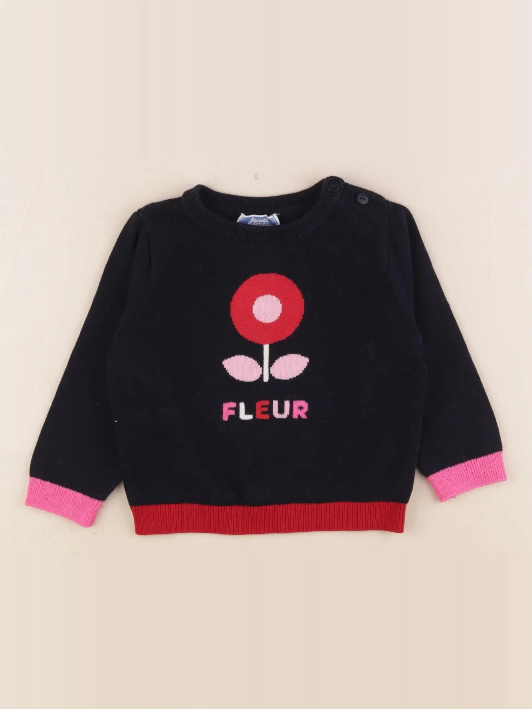 Jacadi - pull bleu - 18 mois
