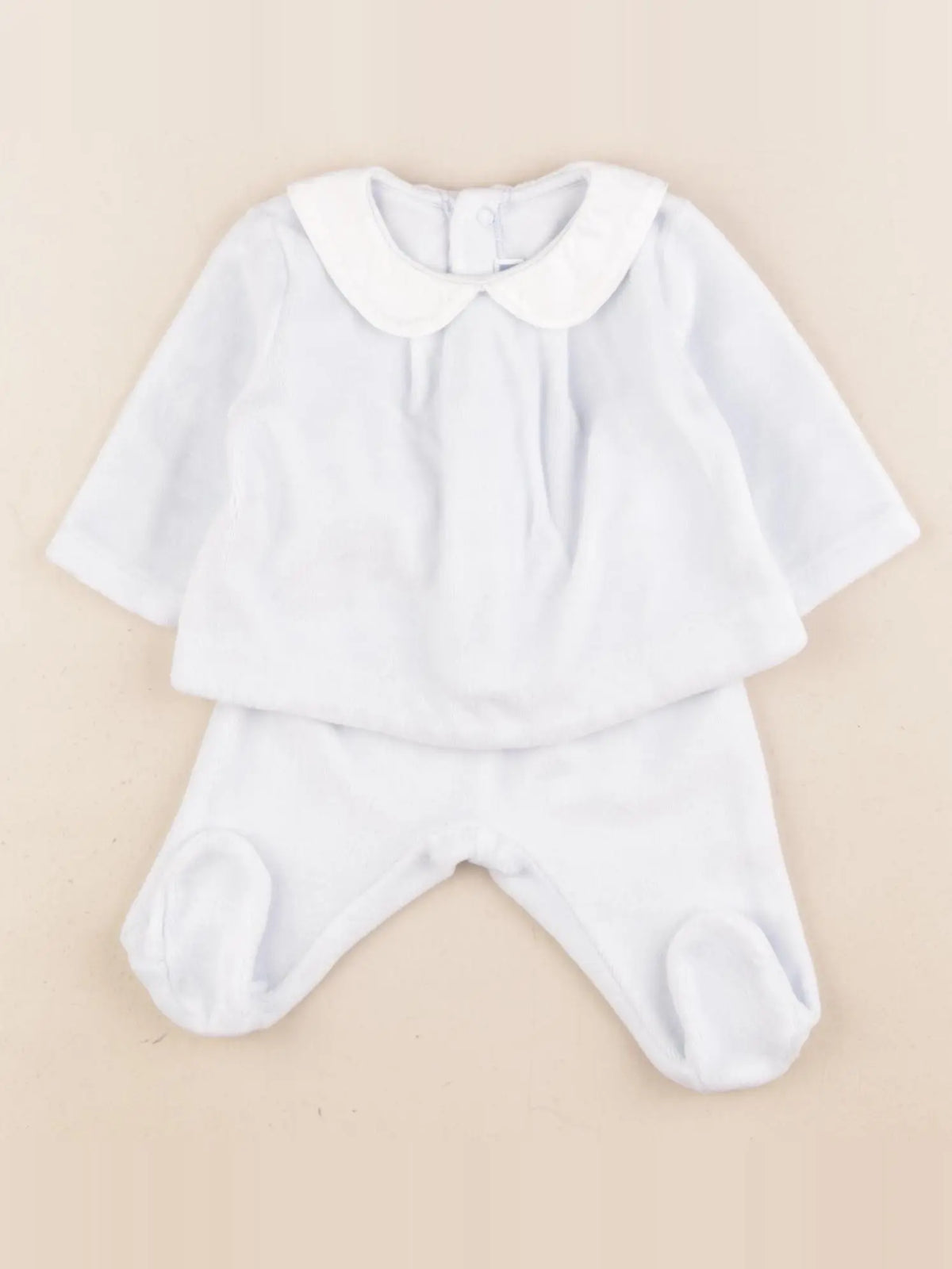 Jacadi - pyjama velours bleu - 1 mois