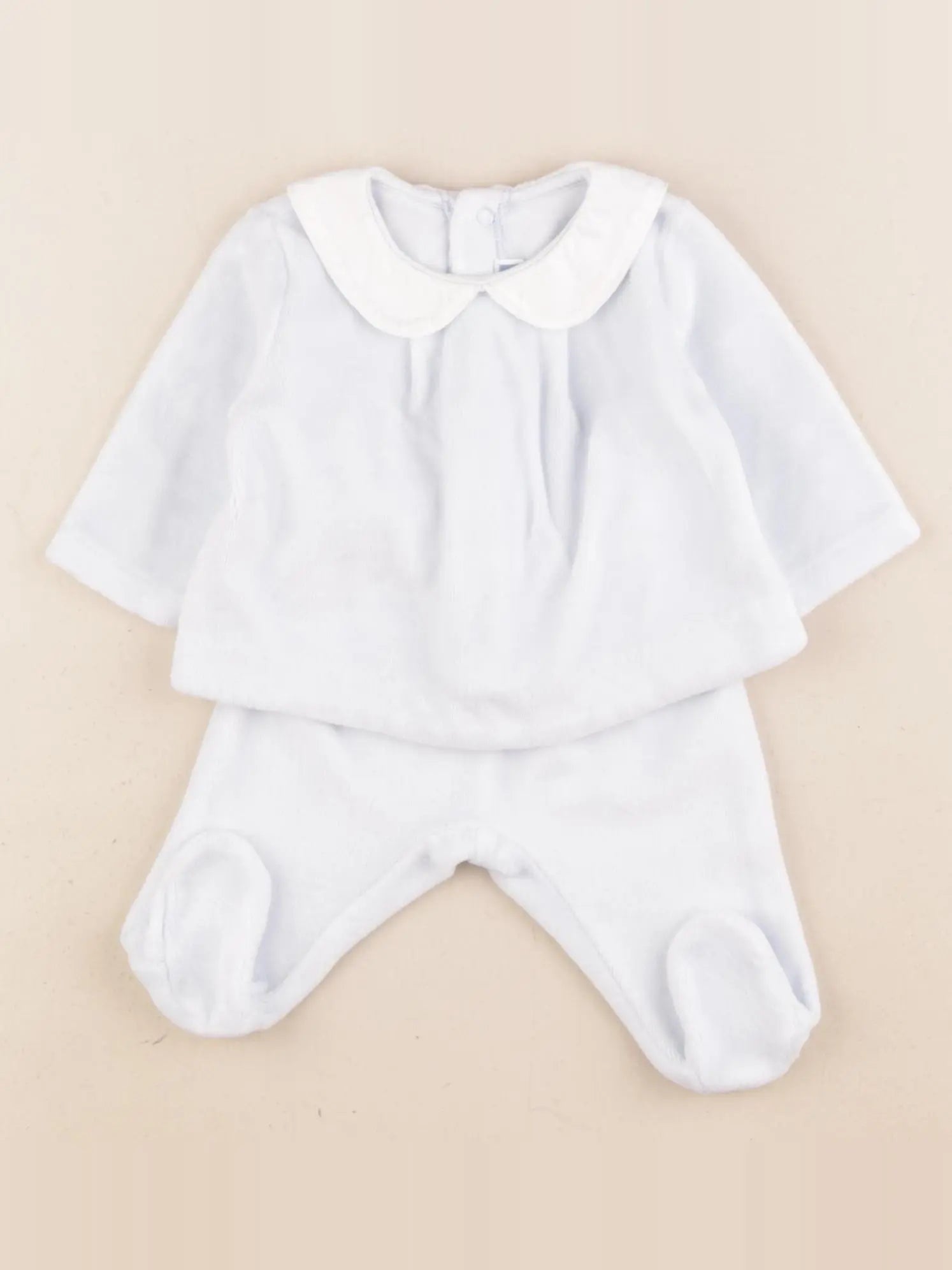 Jacadi - pyjama velours bleu - 1 mois