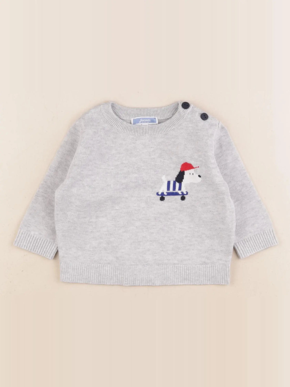 Jacadi - pull gris - 6 mois