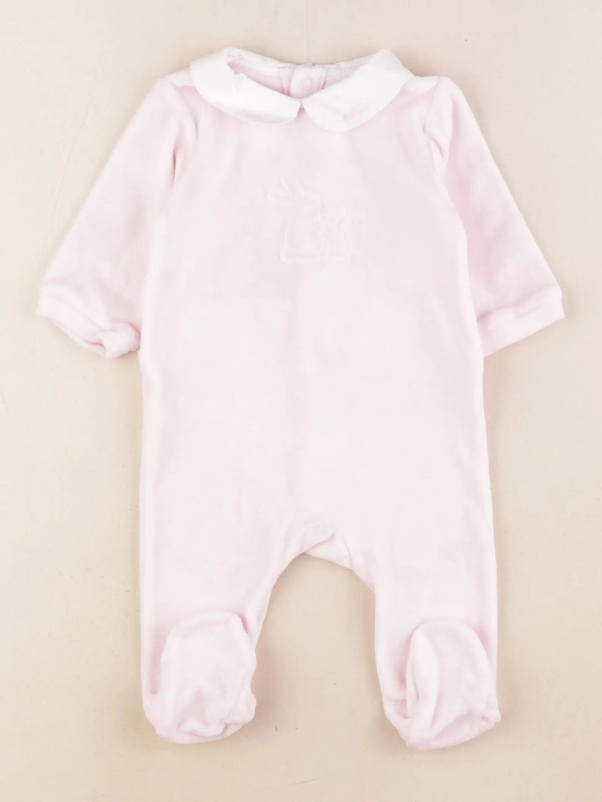 Jacadi - pyjama velours rose - 3 mois