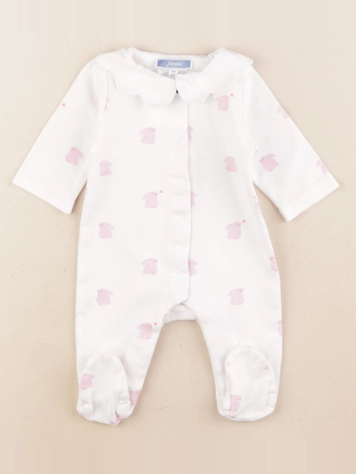 Jacadi - pyjama coton blanc - 1 mois