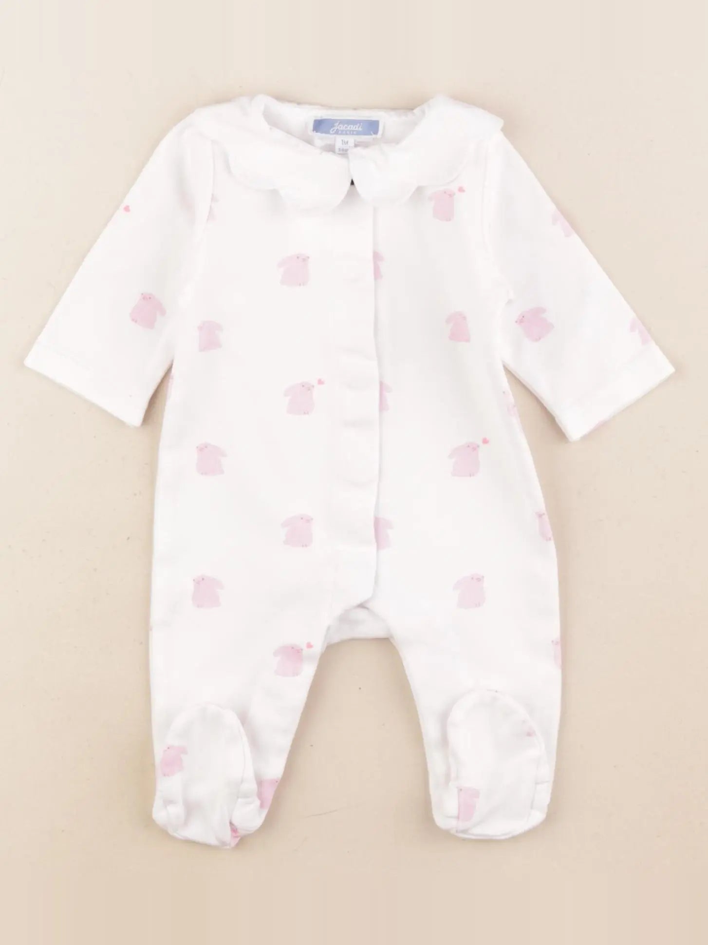 Jacadi - pyjama coton blanc - 1 mois