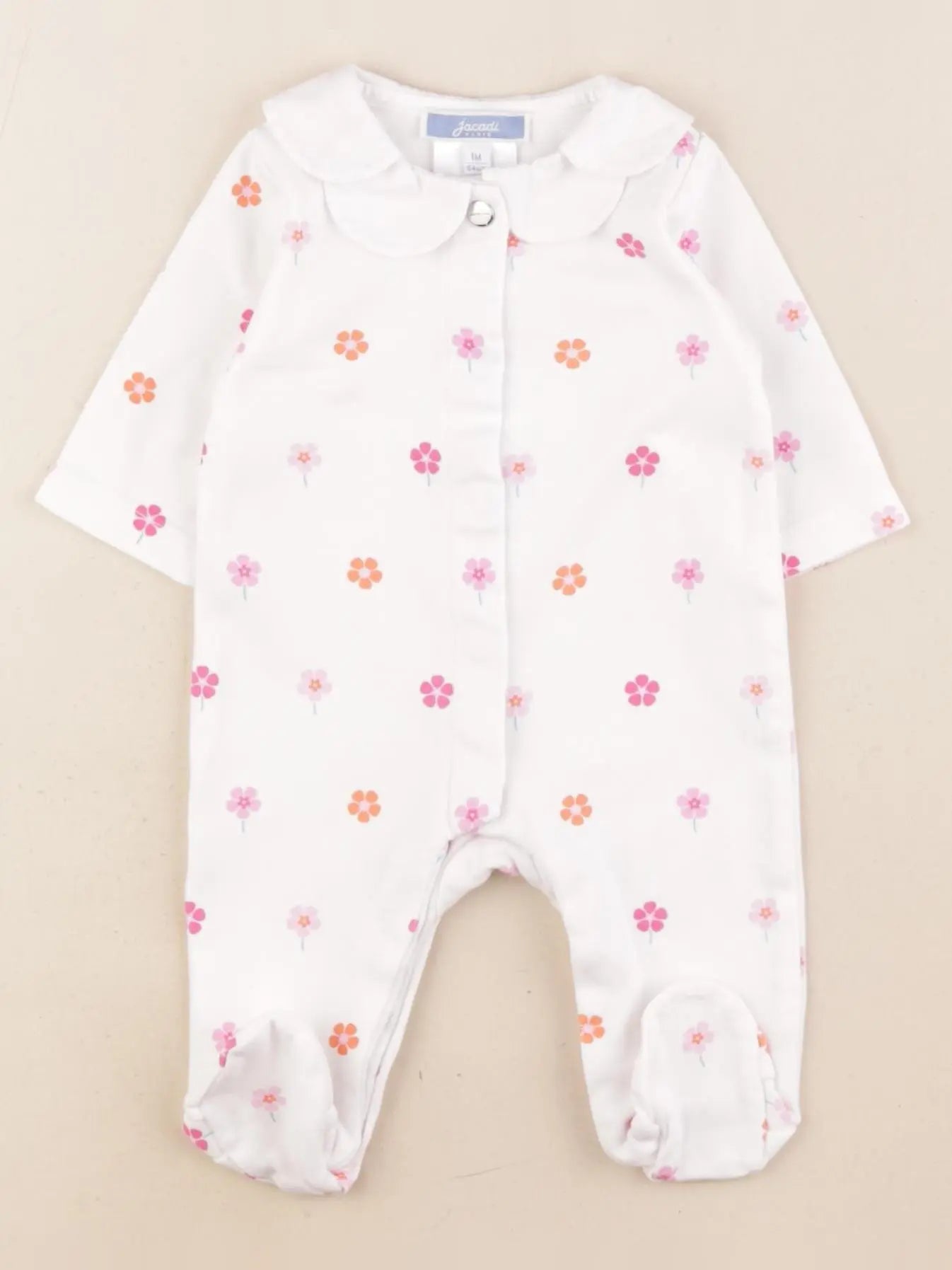 Jacadi - pyjama coton blanc - 1 mois