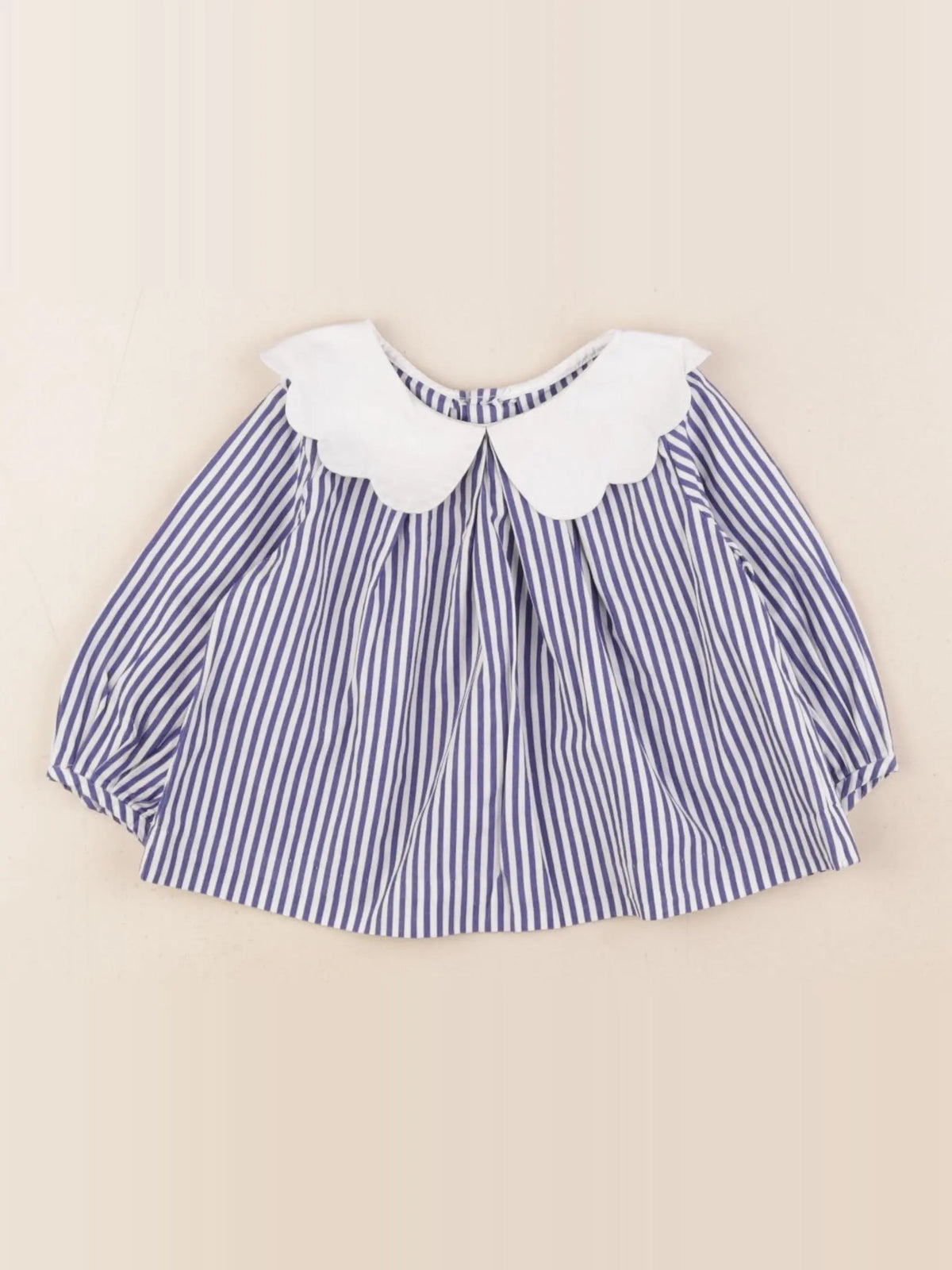 Jacadi - blouse blanc, bleu - 6 mois