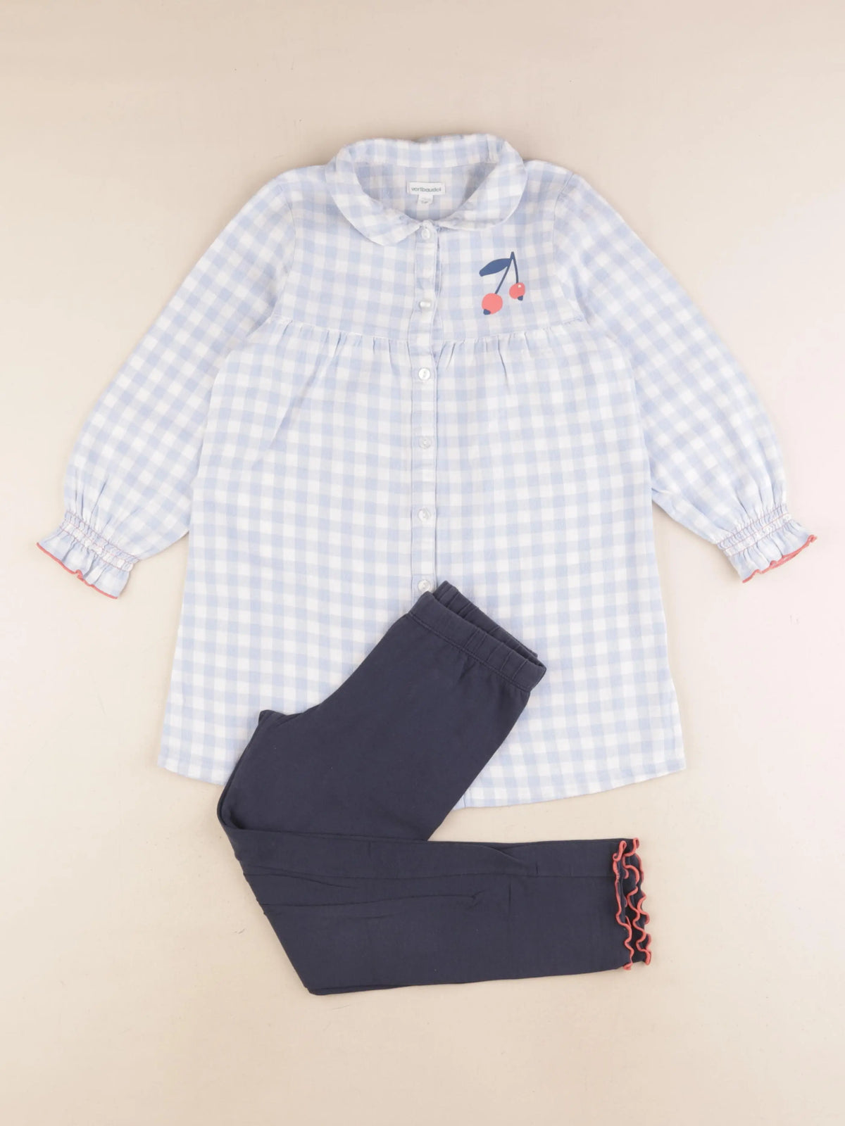 Vertbaudet - pyjama coton bleu - 6 ans
