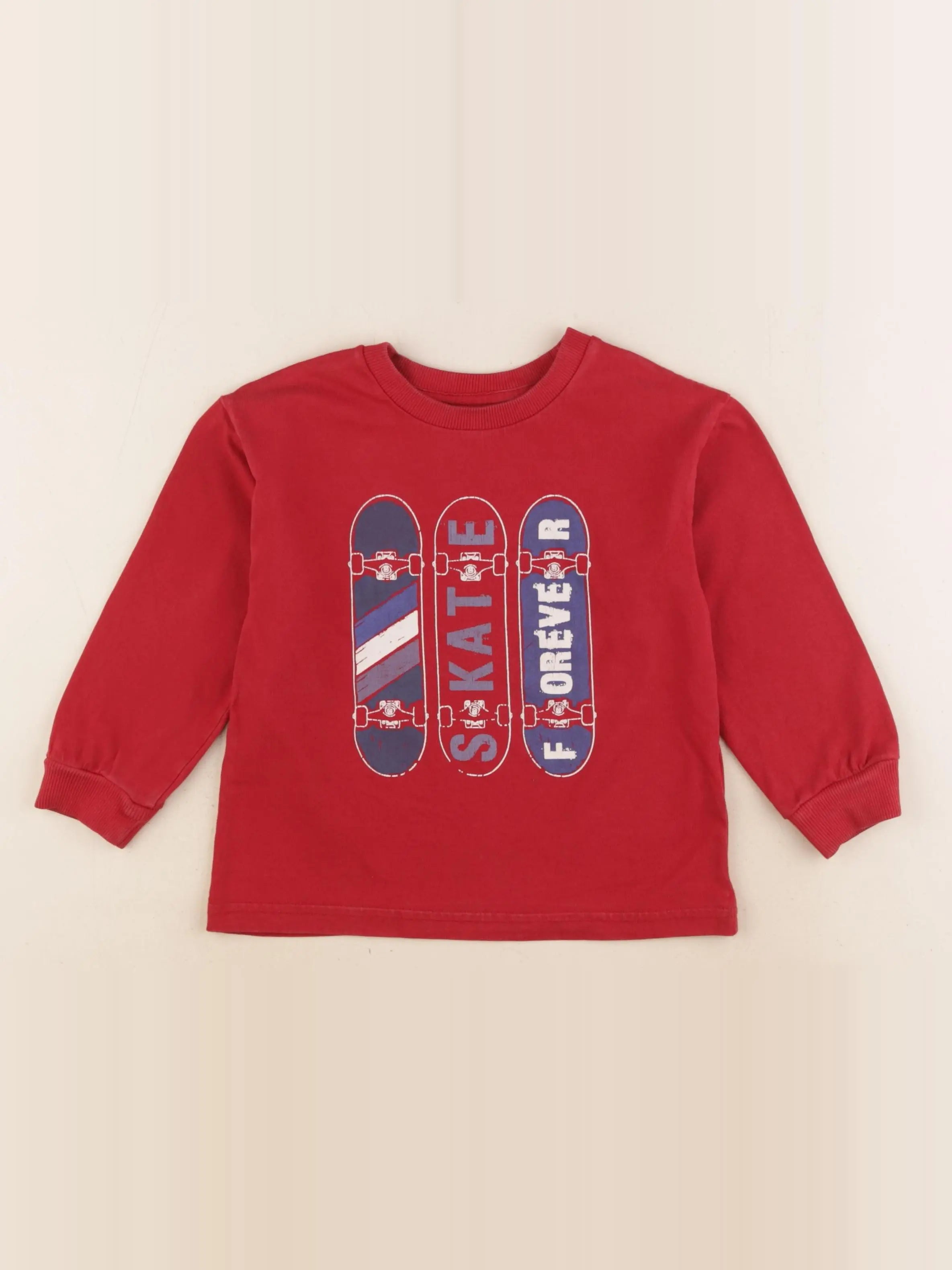 Vertbaudet - tee-shirt rouge - 4 ans