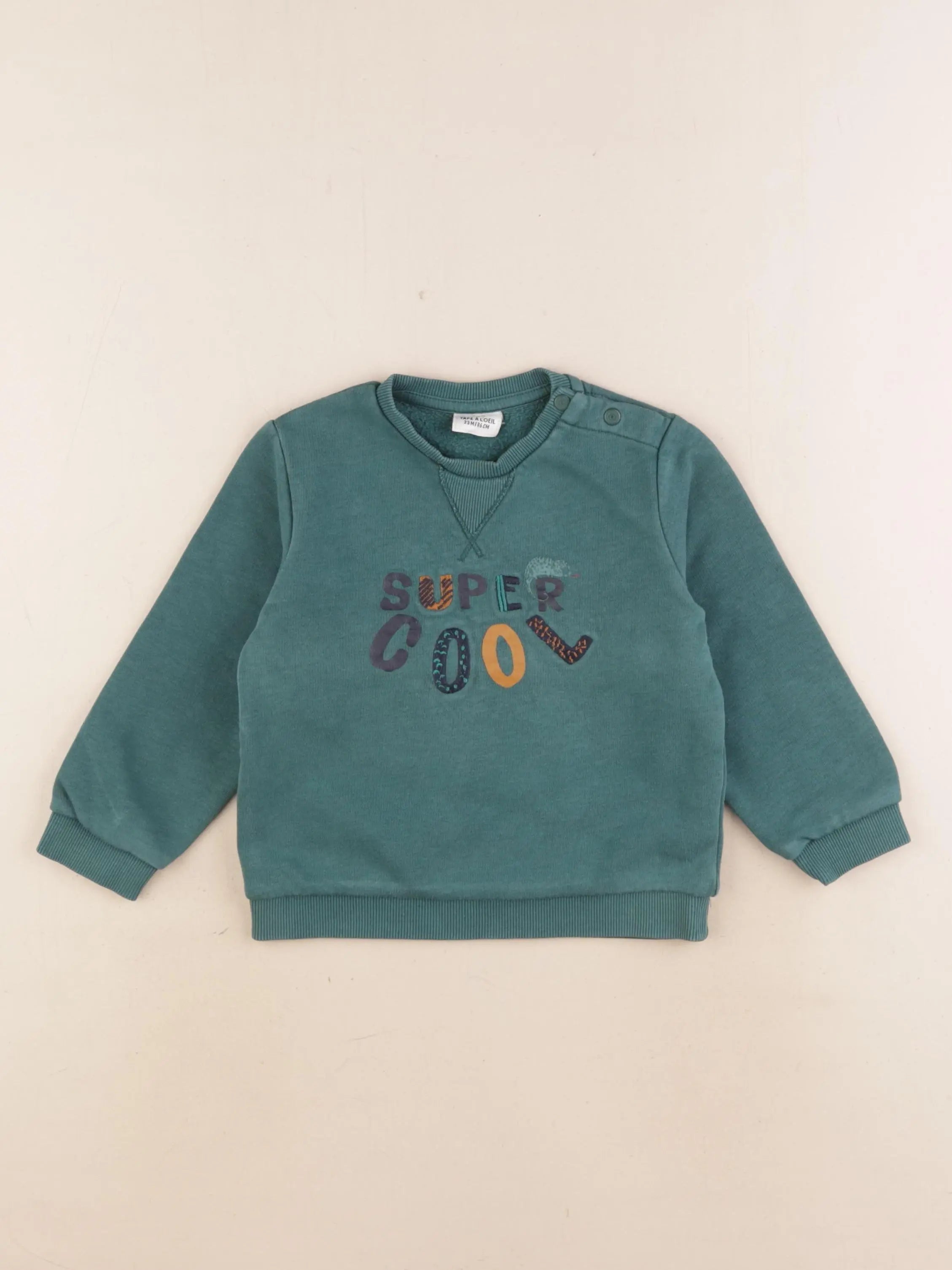 Tape à l'oeil - sweat bleu - 24 mois