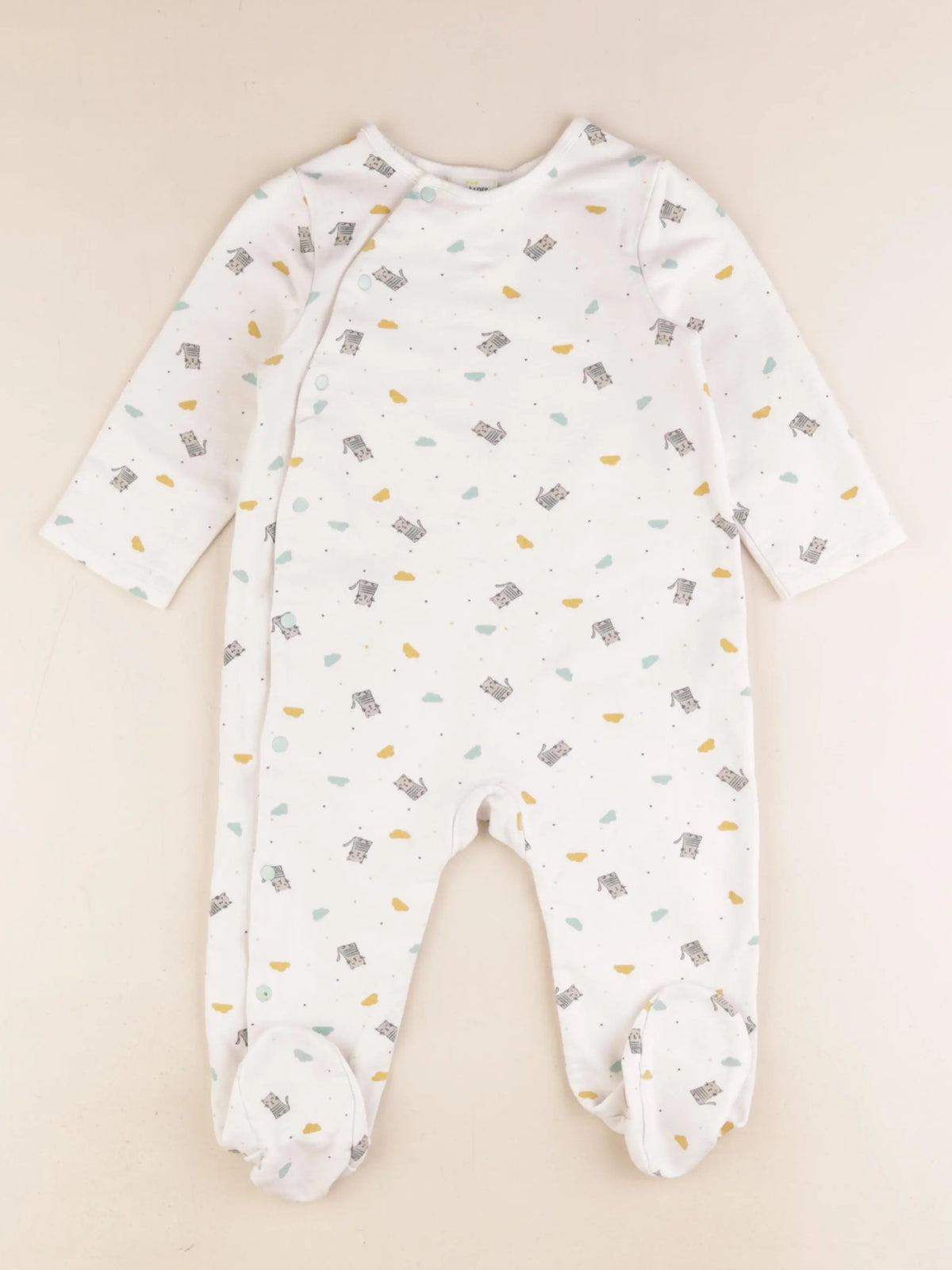 Tape à l'oeil - pyjama coton blanc - 24 mois