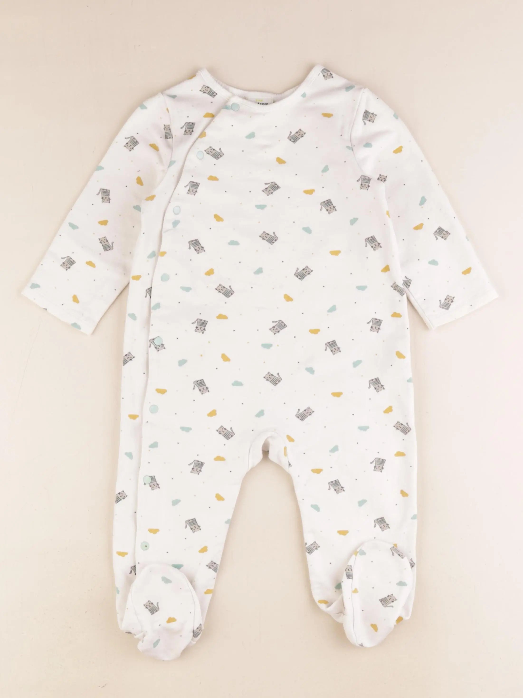 Tape à l'oeil - pyjama coton blanc - 24 mois