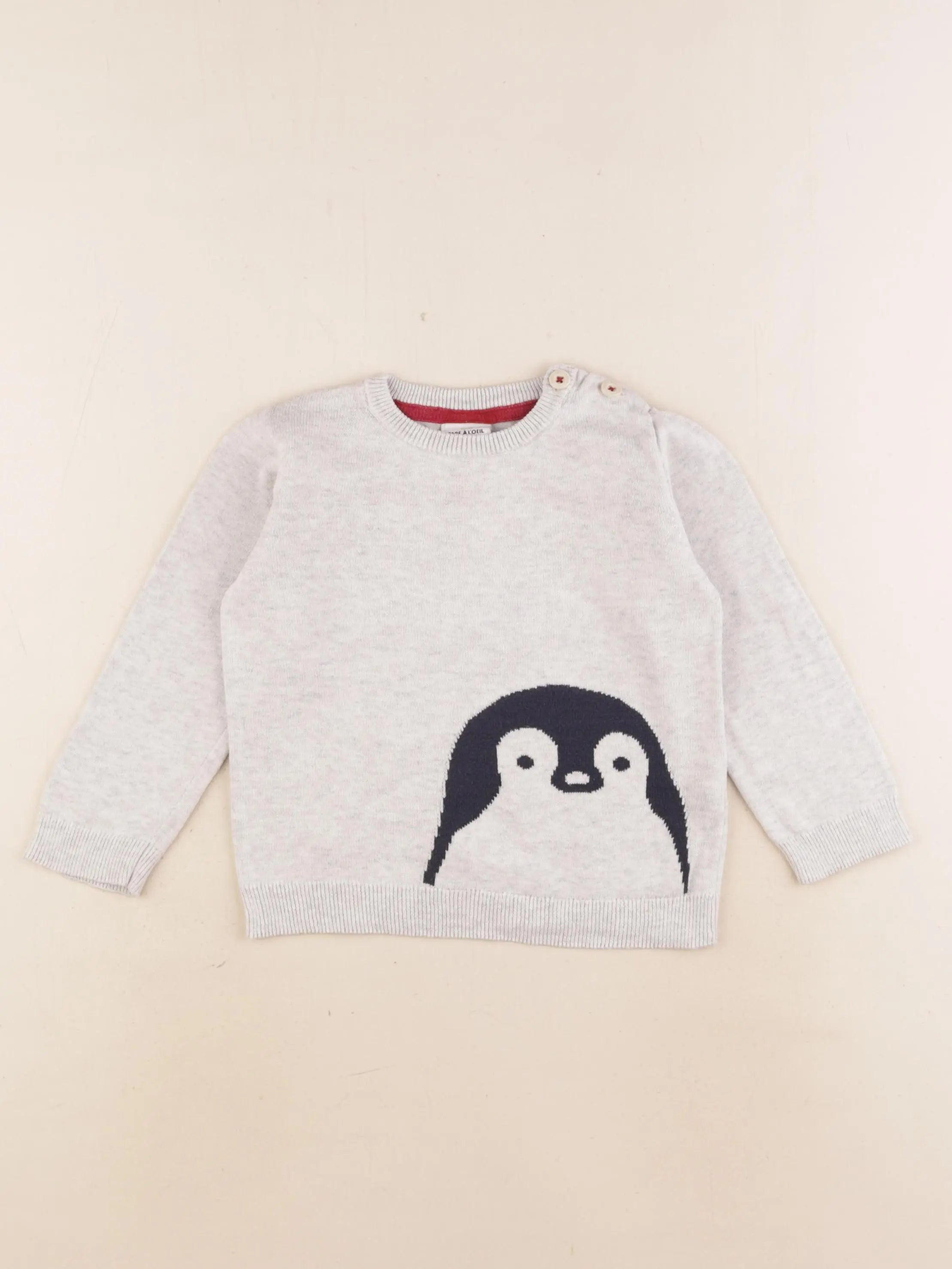 Tape à l'oeil - pull gris - 24 mois