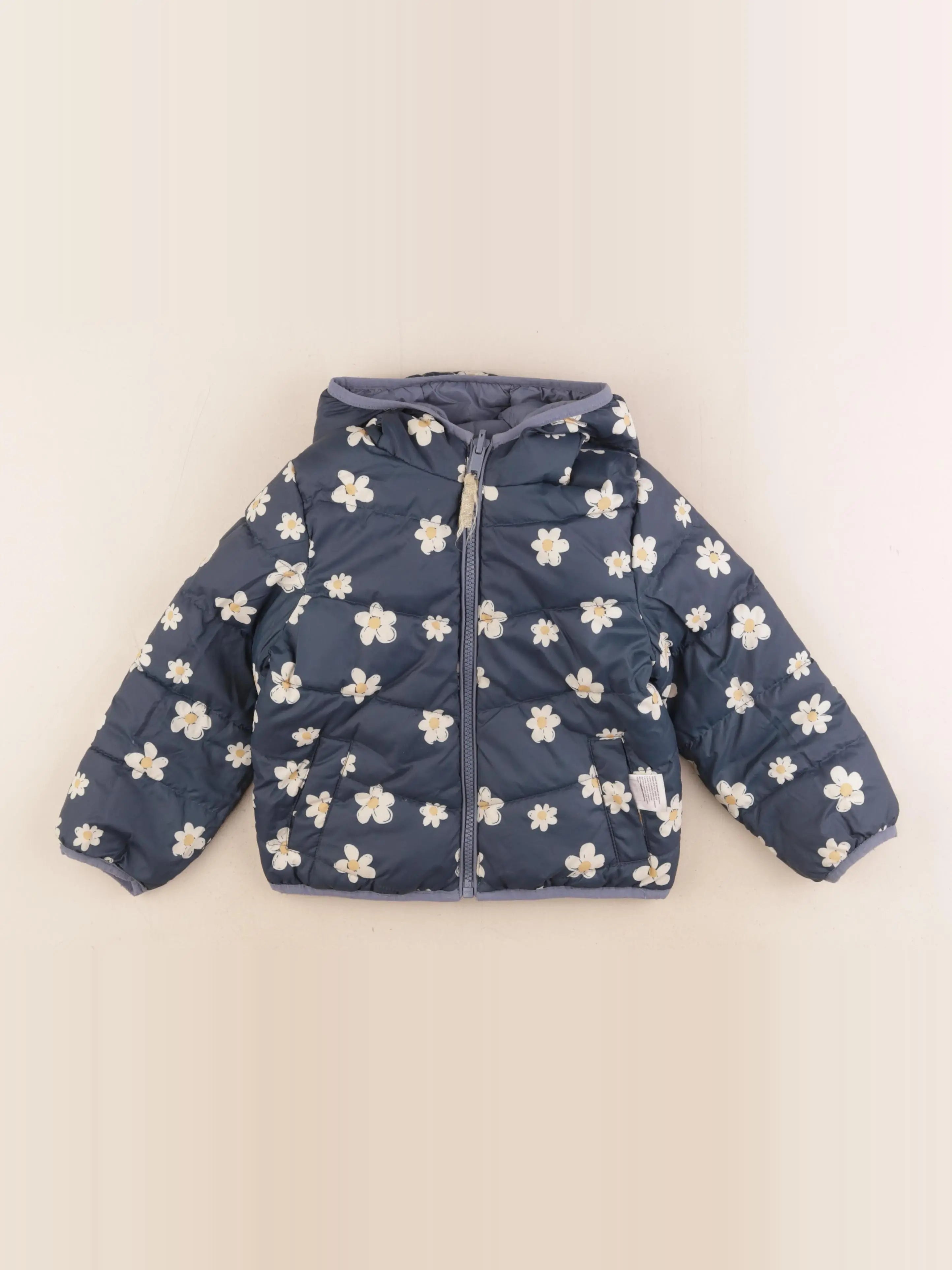Vertbaudet - doudoune réversible bleu - 4 ans