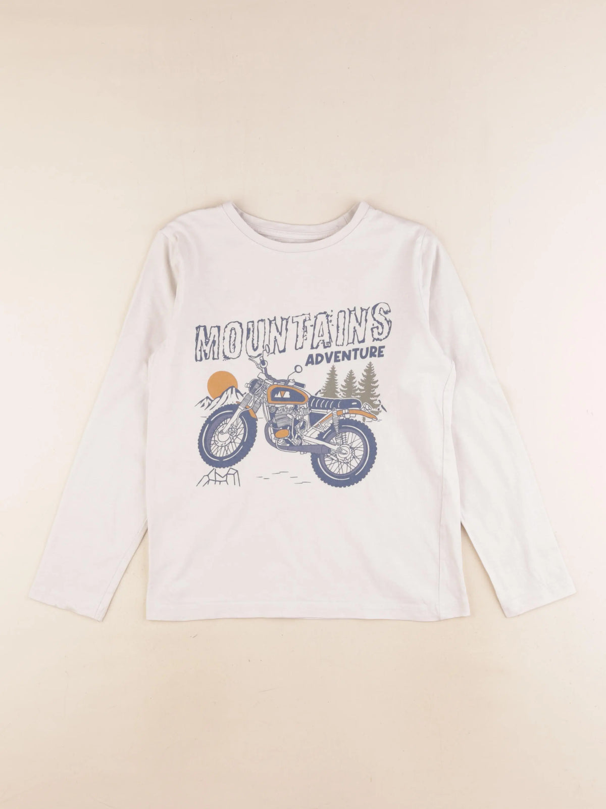 Vertbaudet - tee-shirt beige - 10 ans