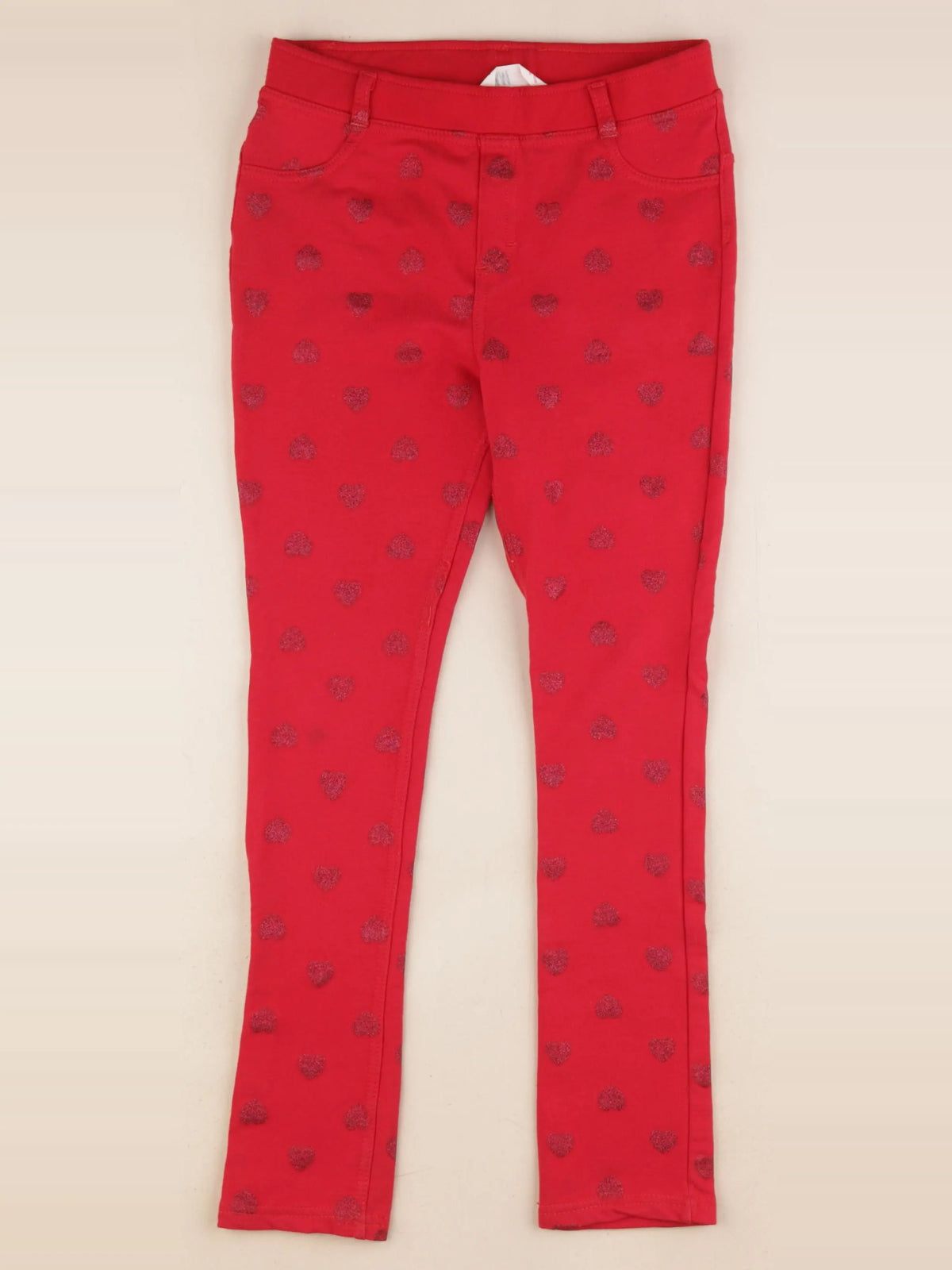 H&M - jegging rouge - 9/10 ans