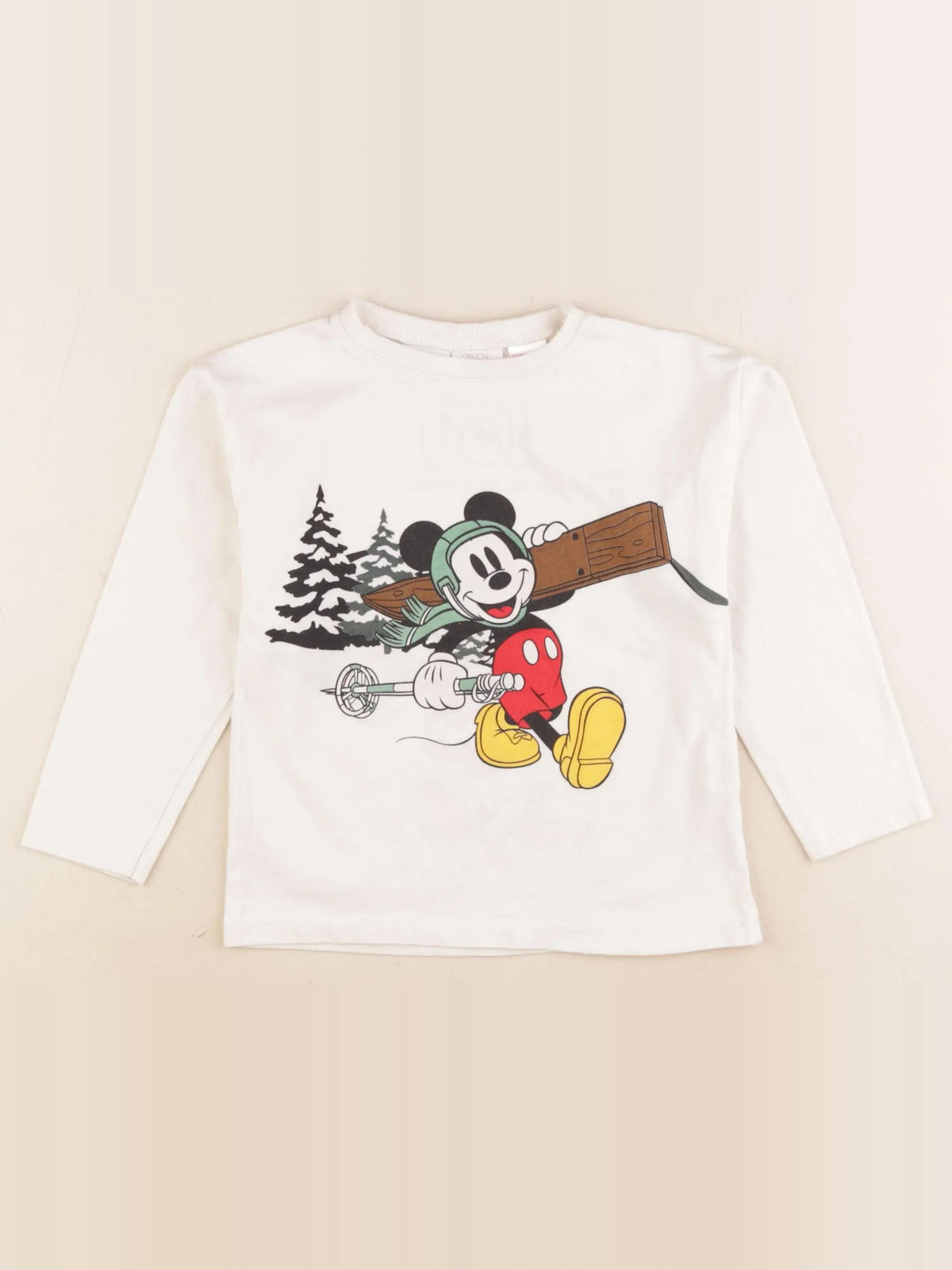 Zara - tee-shirt imprimé au dos beige - 3/4 ans