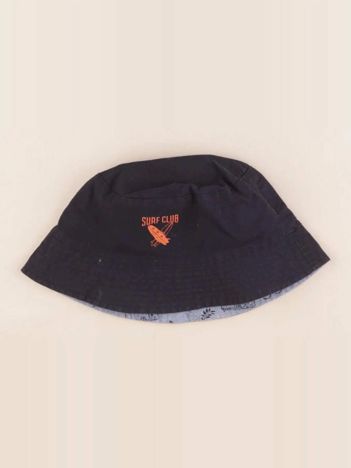 Vertbaudet - chapeau réversible noir, bleu - 12/14 ans