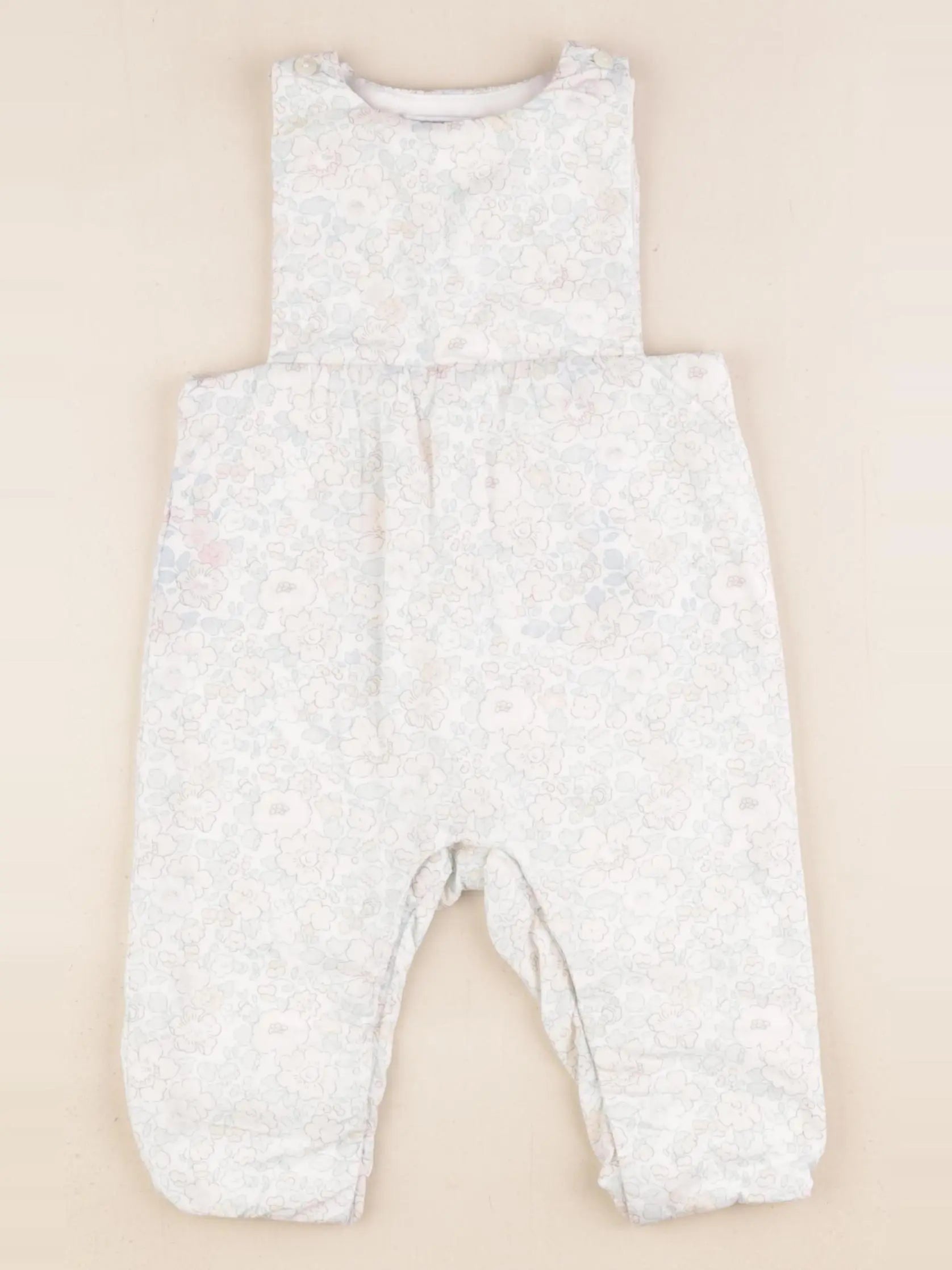 Jacadi - combinaison liberty blanc, bleu - 12 mois