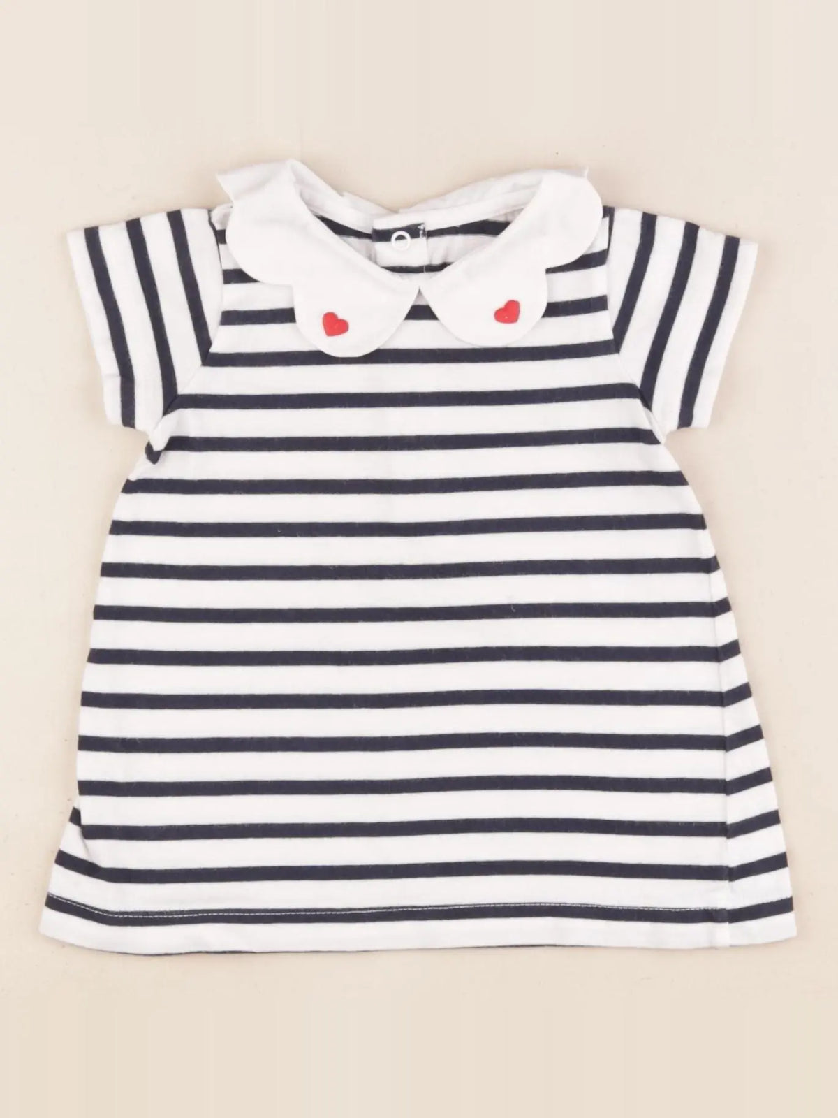 Jacadi - robe blanc, bleu - 6 mois