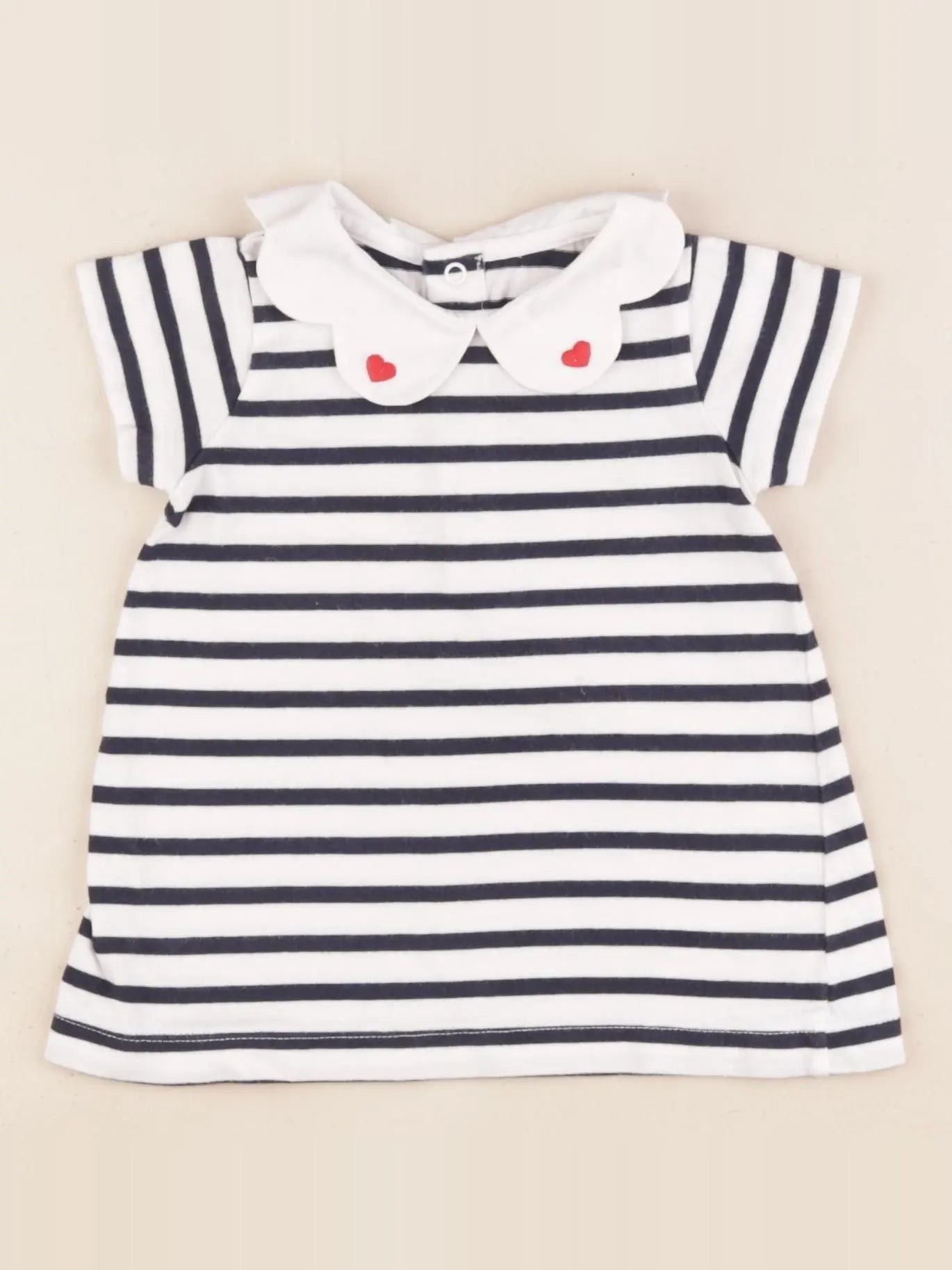 Jacadi - robe blanc, bleu - 6 mois