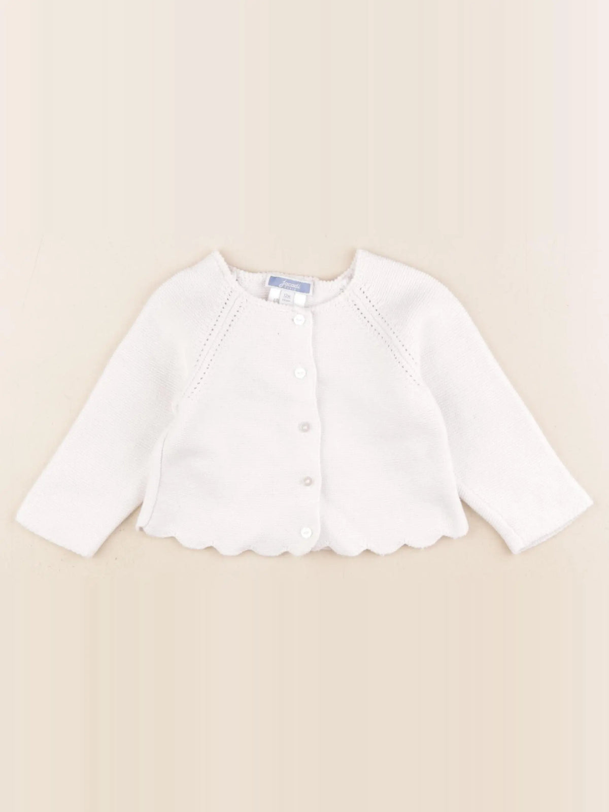 Jacadi - gilet blanc - 12 mois