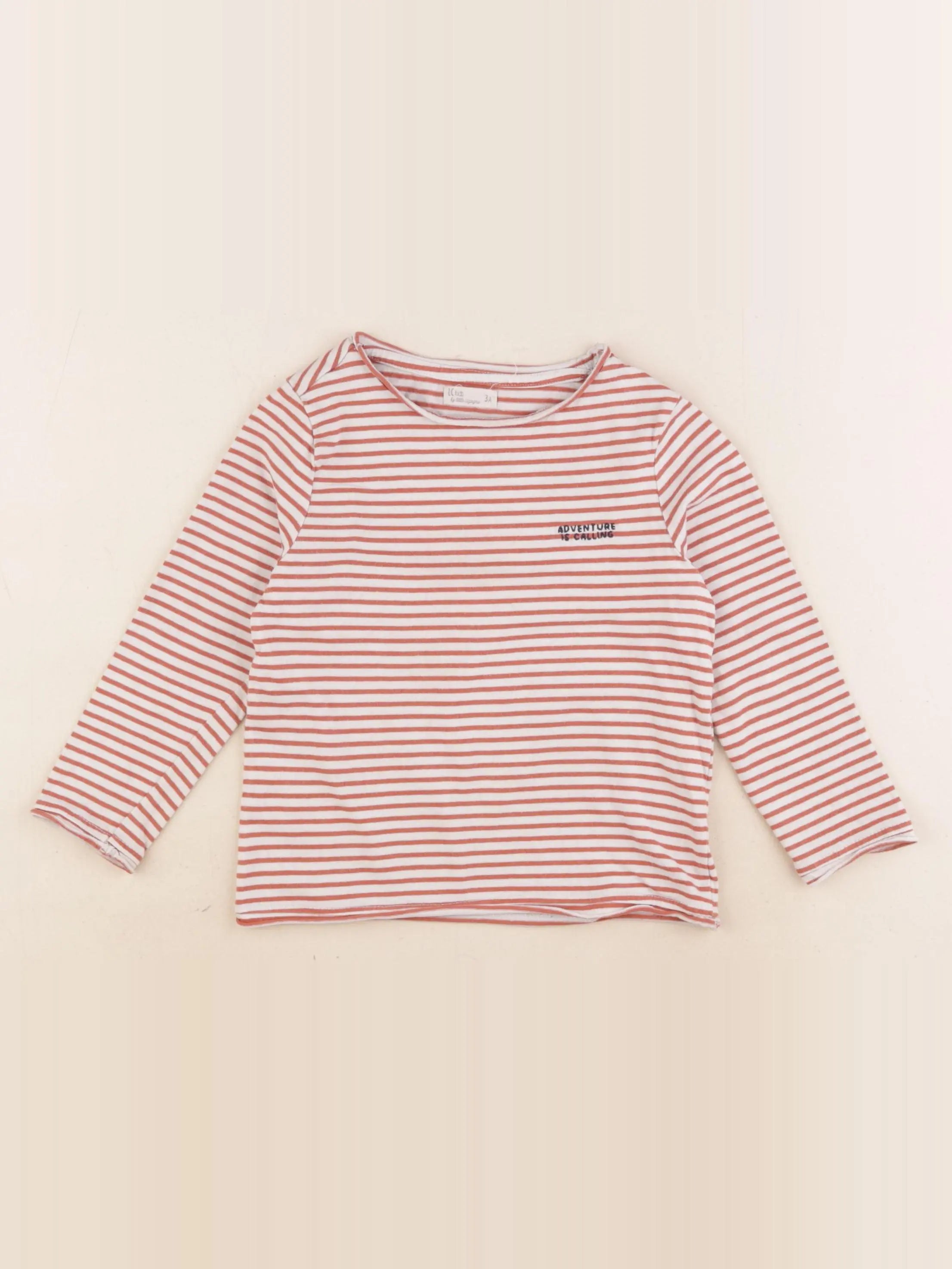 Little Cigogne - tee-shirt blanc, rouge - 3 ans