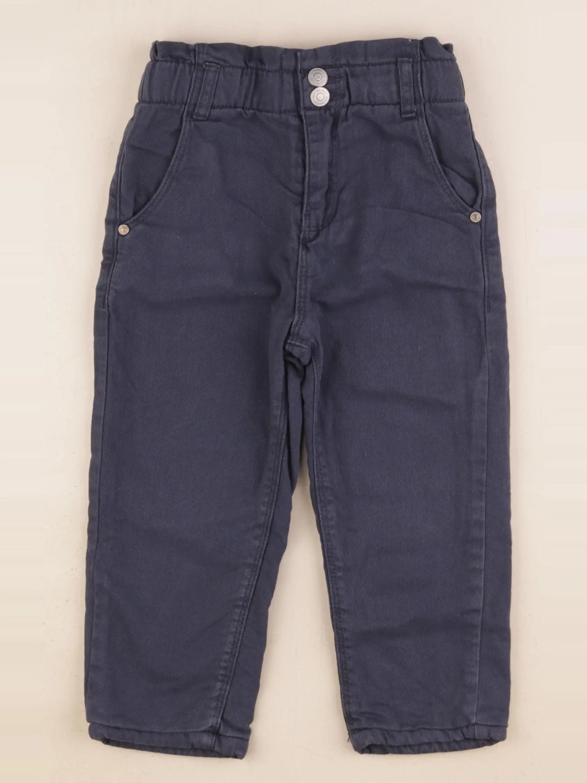 Vertbaudet - pantalon doublé bleu - 3 ans