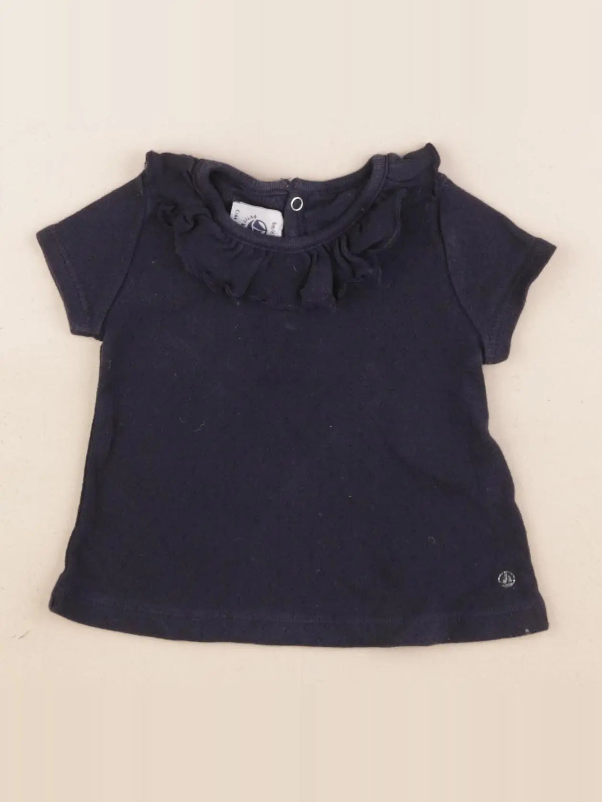 Petit Bateau - tee-shirt bleu - 6 mois