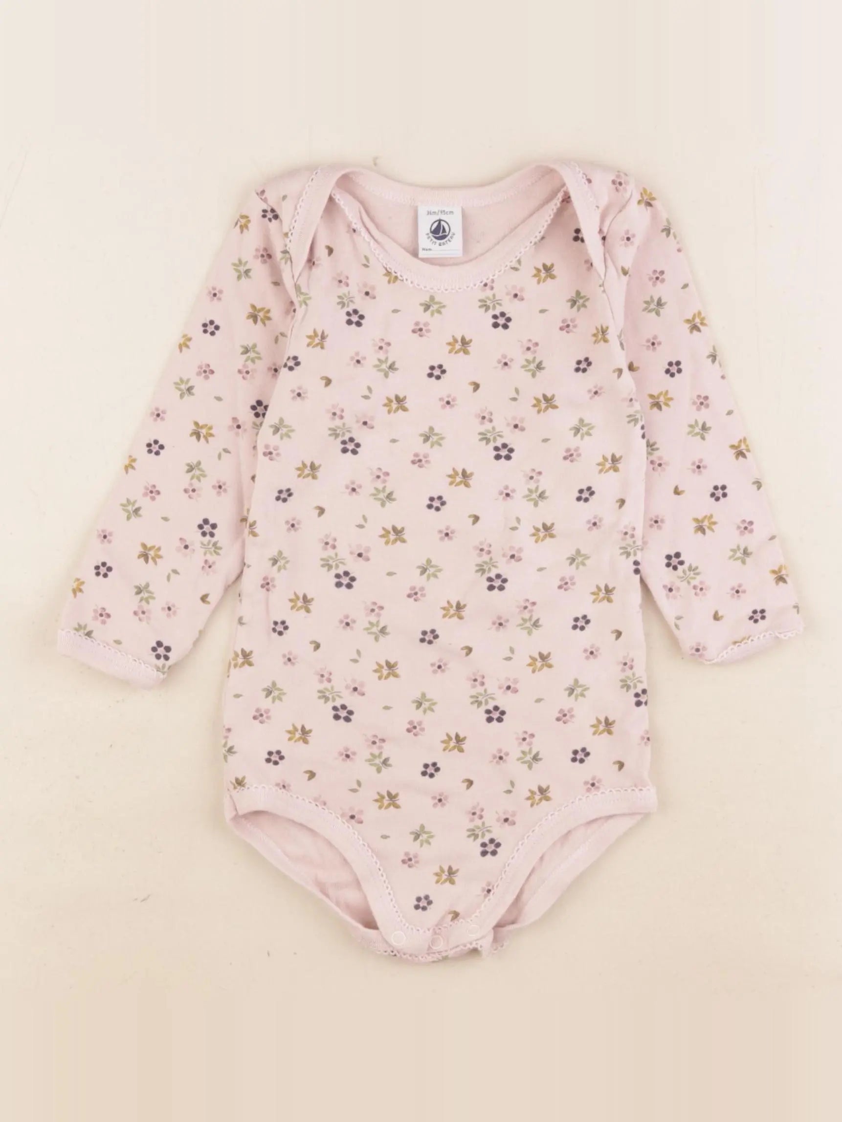 Petit Bateau - body rose - 36 mois