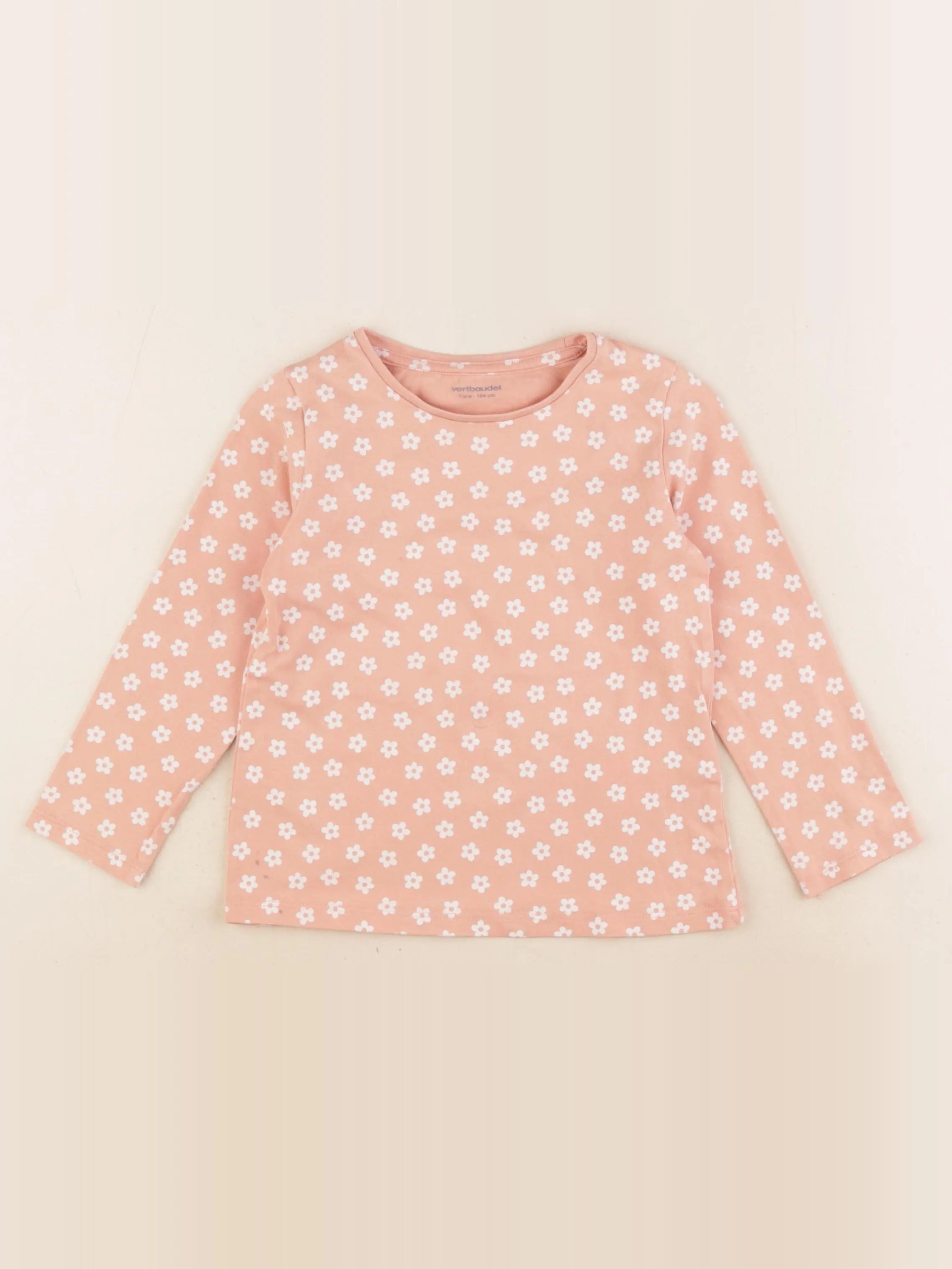 Vertbaudet - tee-shirt rose - 4 ans