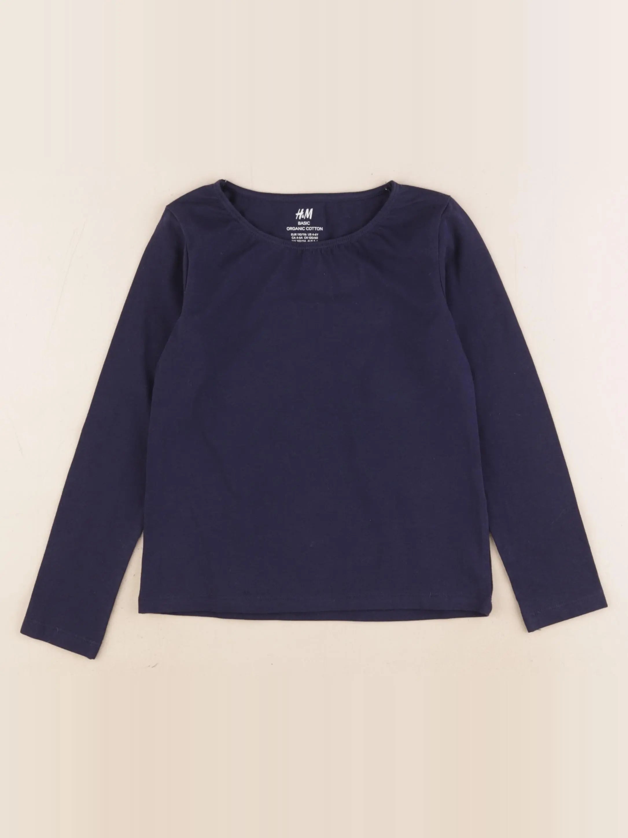H&M - tee-shirt bleu - 5/6 ans